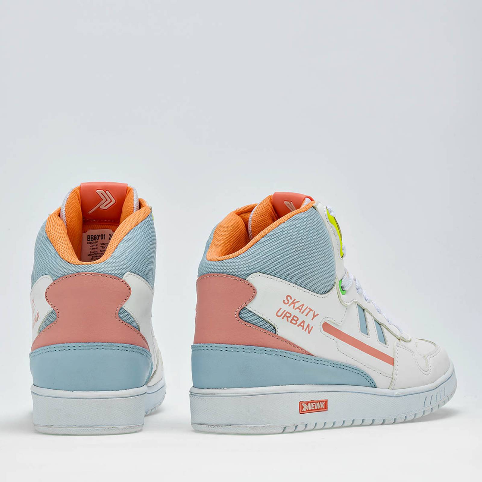 Nek Tenis urbano para mujer blanco azul coral Codigo 125592E