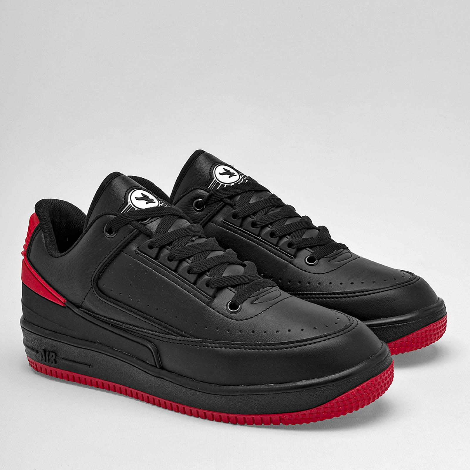 American Fire Tenis urbano para hombre negro rojo Codigo 126004F
