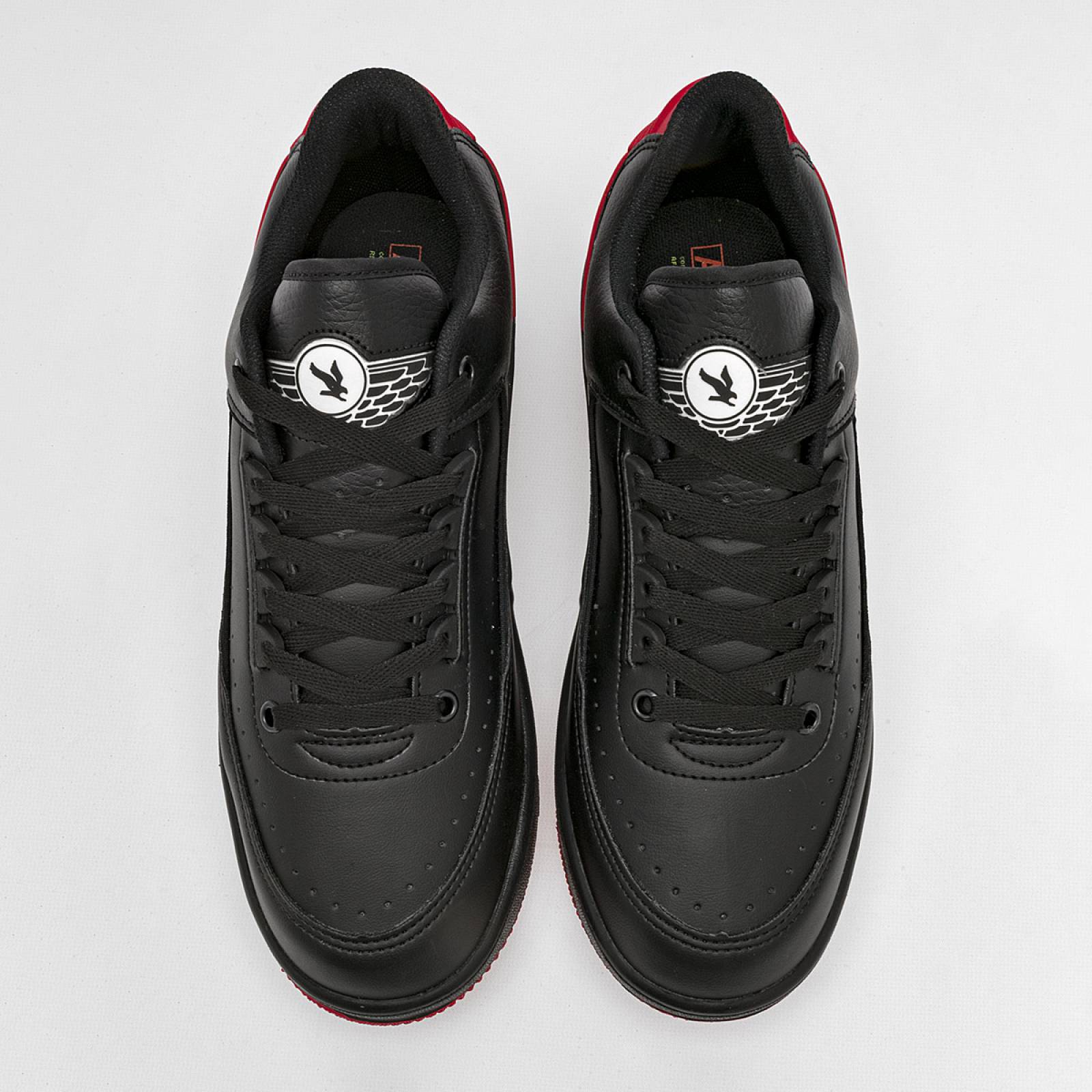 American Fire Tenis urbano para hombre negro rojo Codigo 126004F