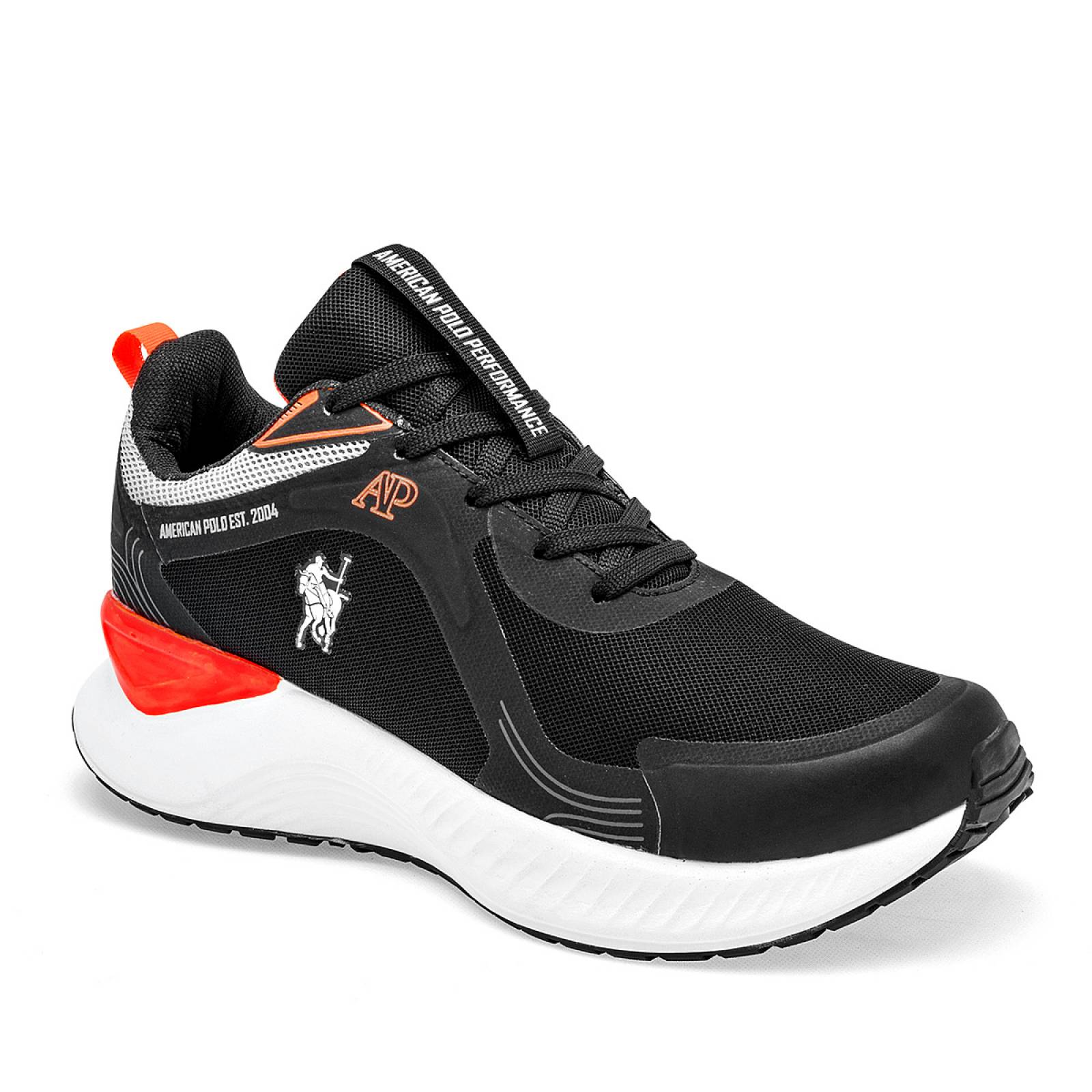 American Polo Tenis deportivo para hombre negro gris Codigo 124722F