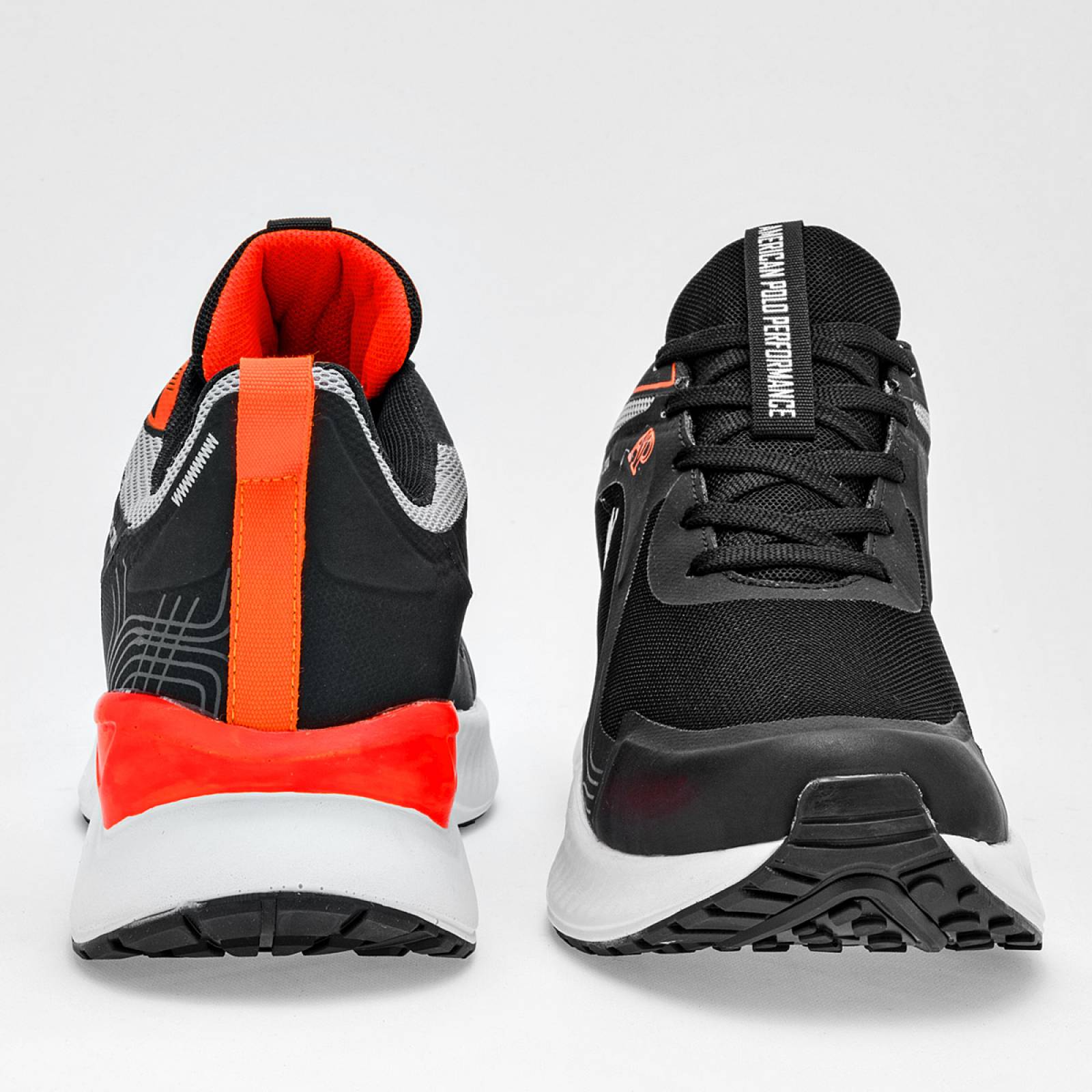 American Polo Tenis deportivo para hombre negro gris Codigo 124722F