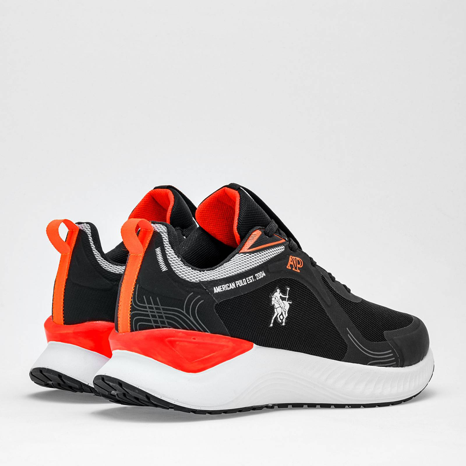 American Polo Tenis deportivo para hombre negro gris Codigo 124722F