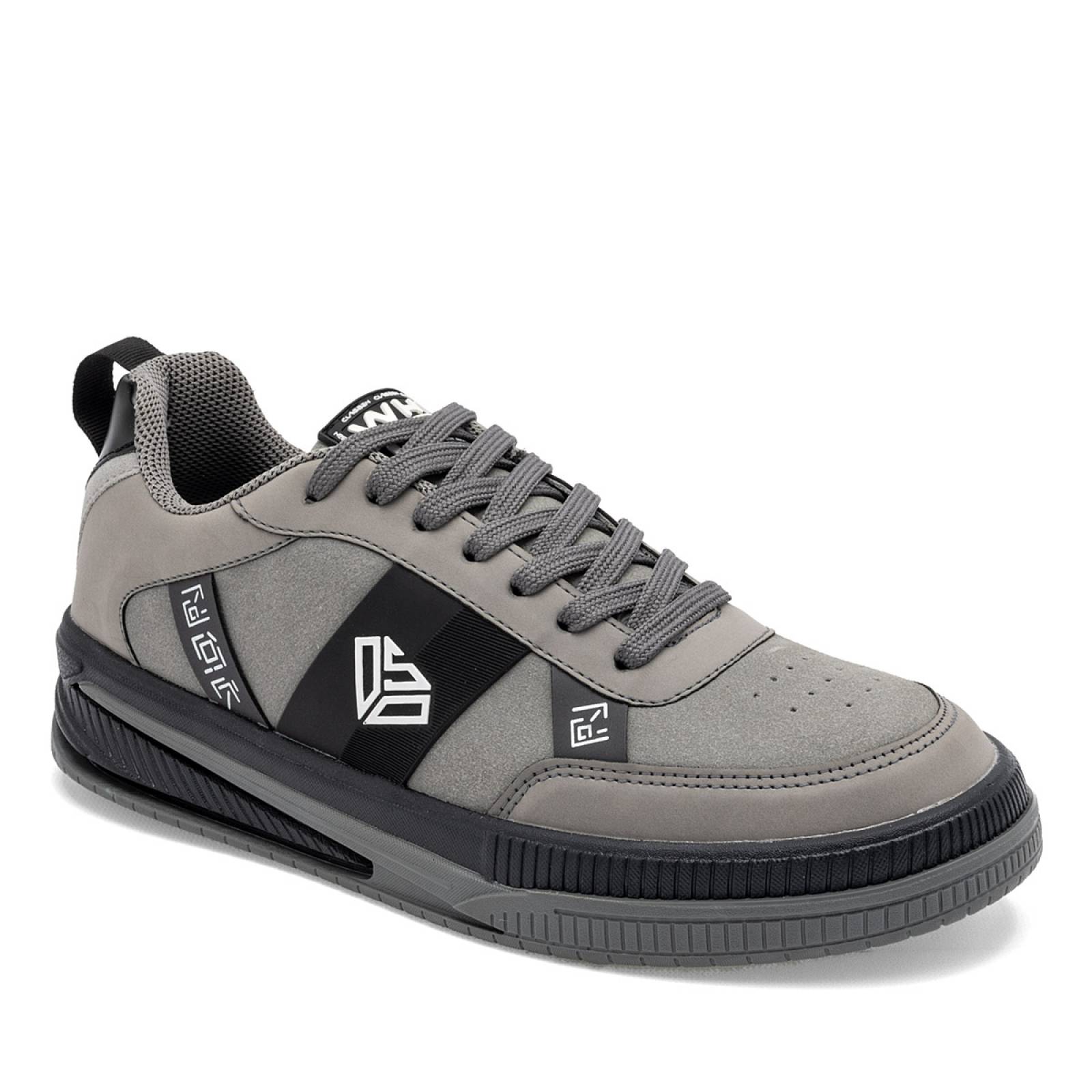 Clasben Tenis urbano para hombre gris negro Codigo 124946F