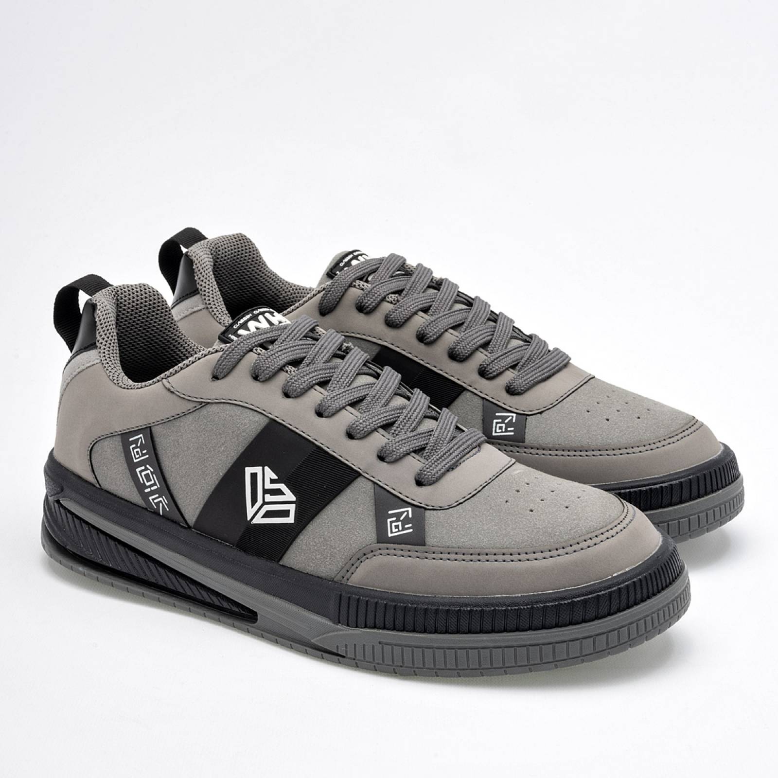 Clasben Tenis urbano para hombre gris negro Codigo 124946F