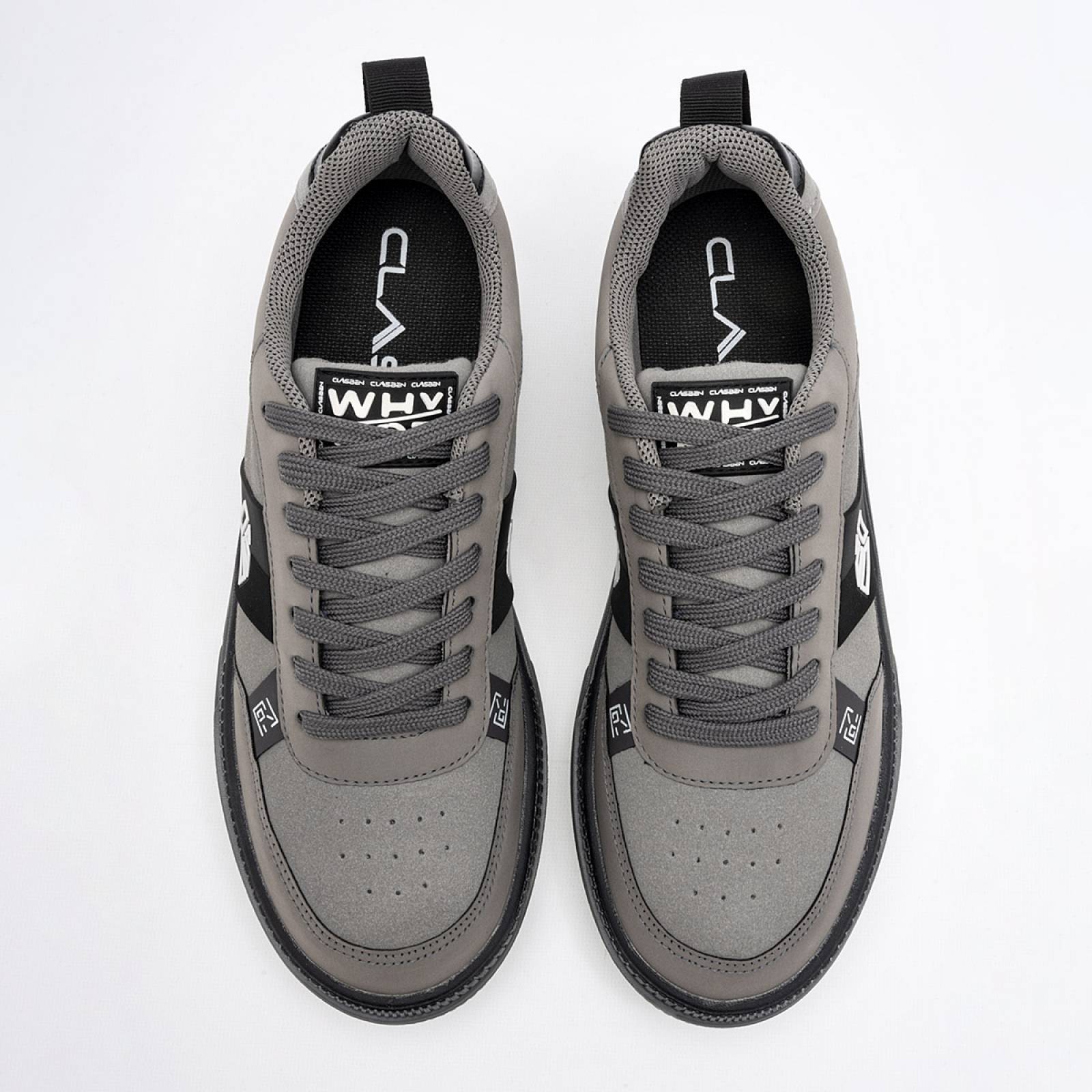 Clasben Tenis urbano para hombre gris negro Codigo 124946F