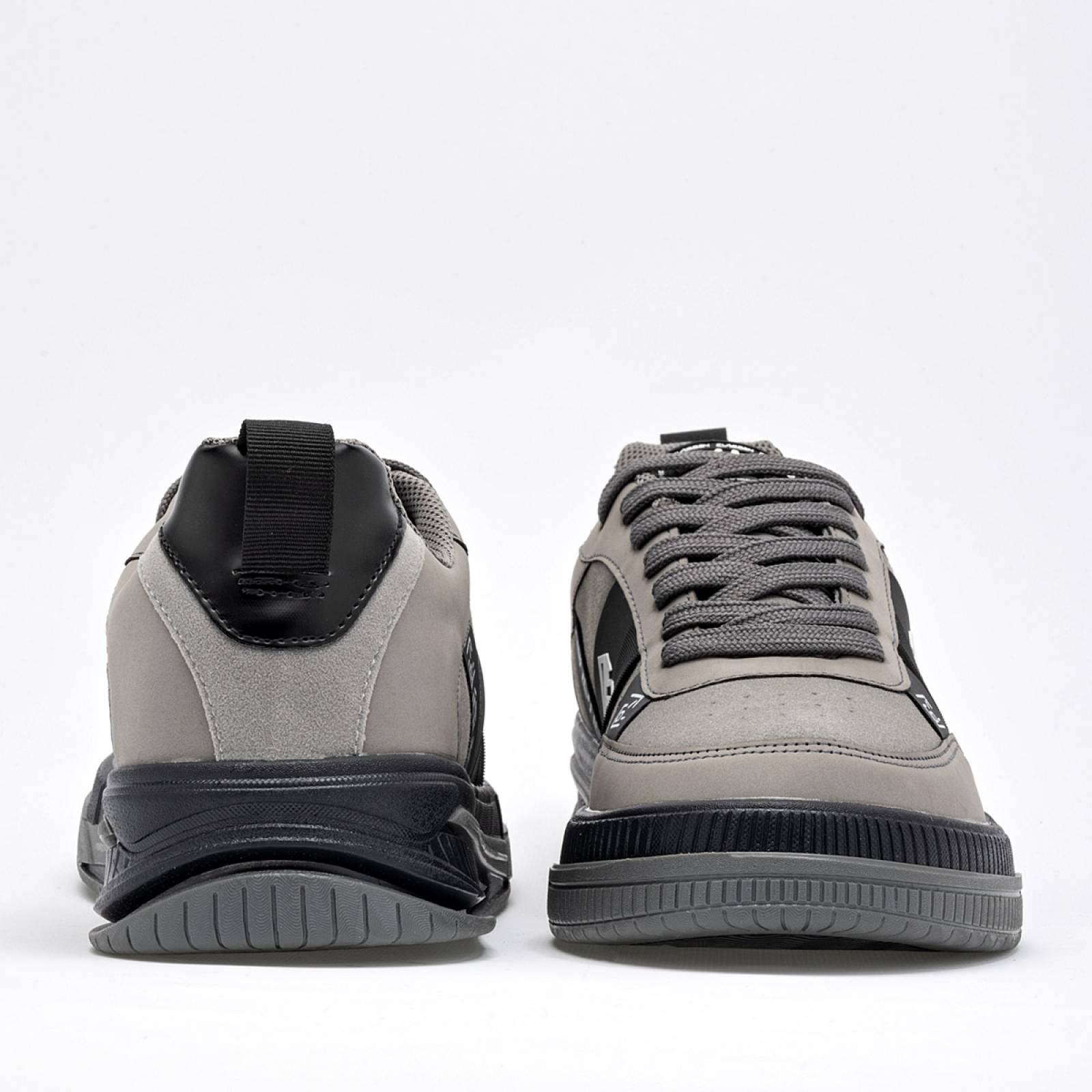 Clasben Tenis urbano para hombre gris negro Codigo 124946F