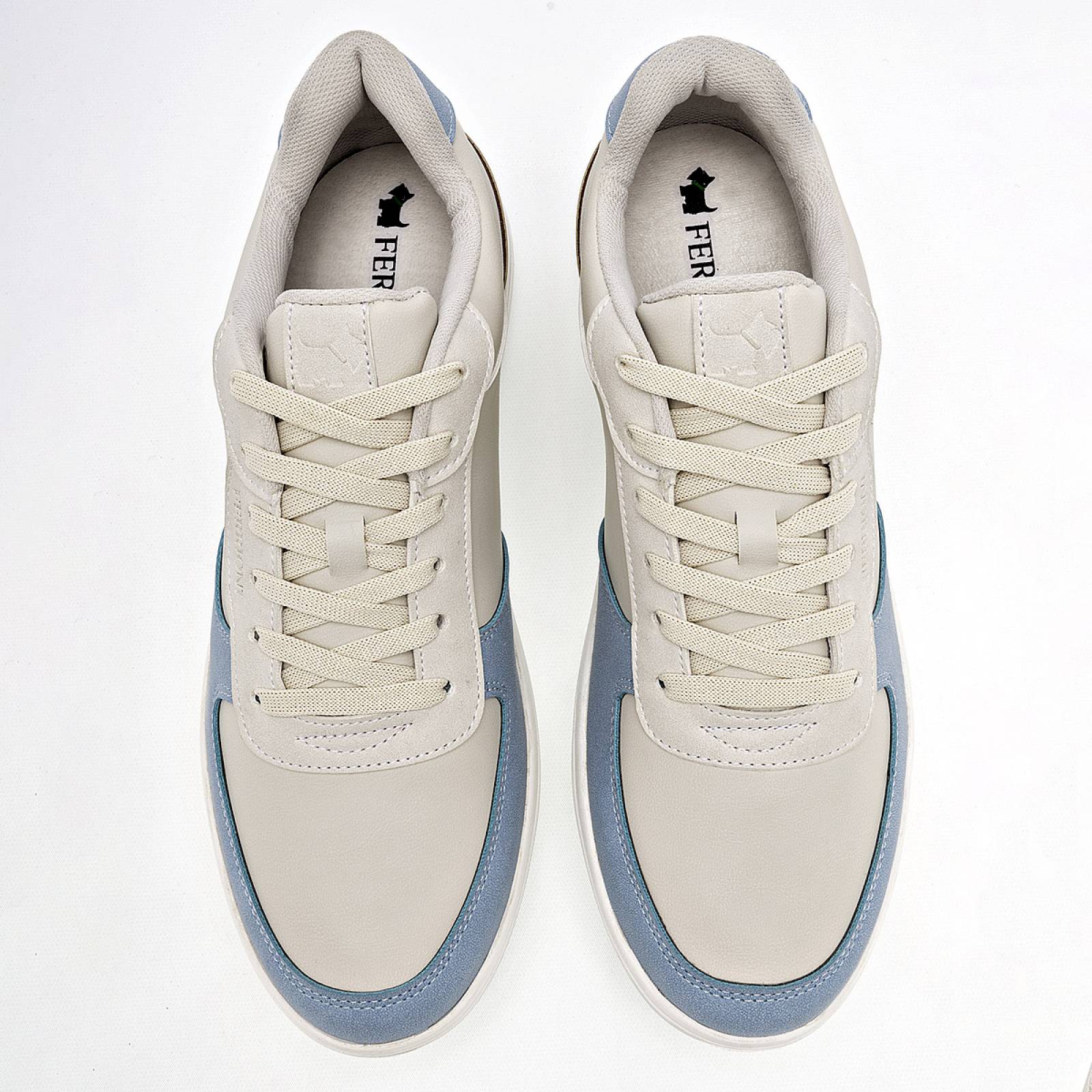 Ferrioni Tenis urbano para hombre latte azul cafe Codigo 125135F