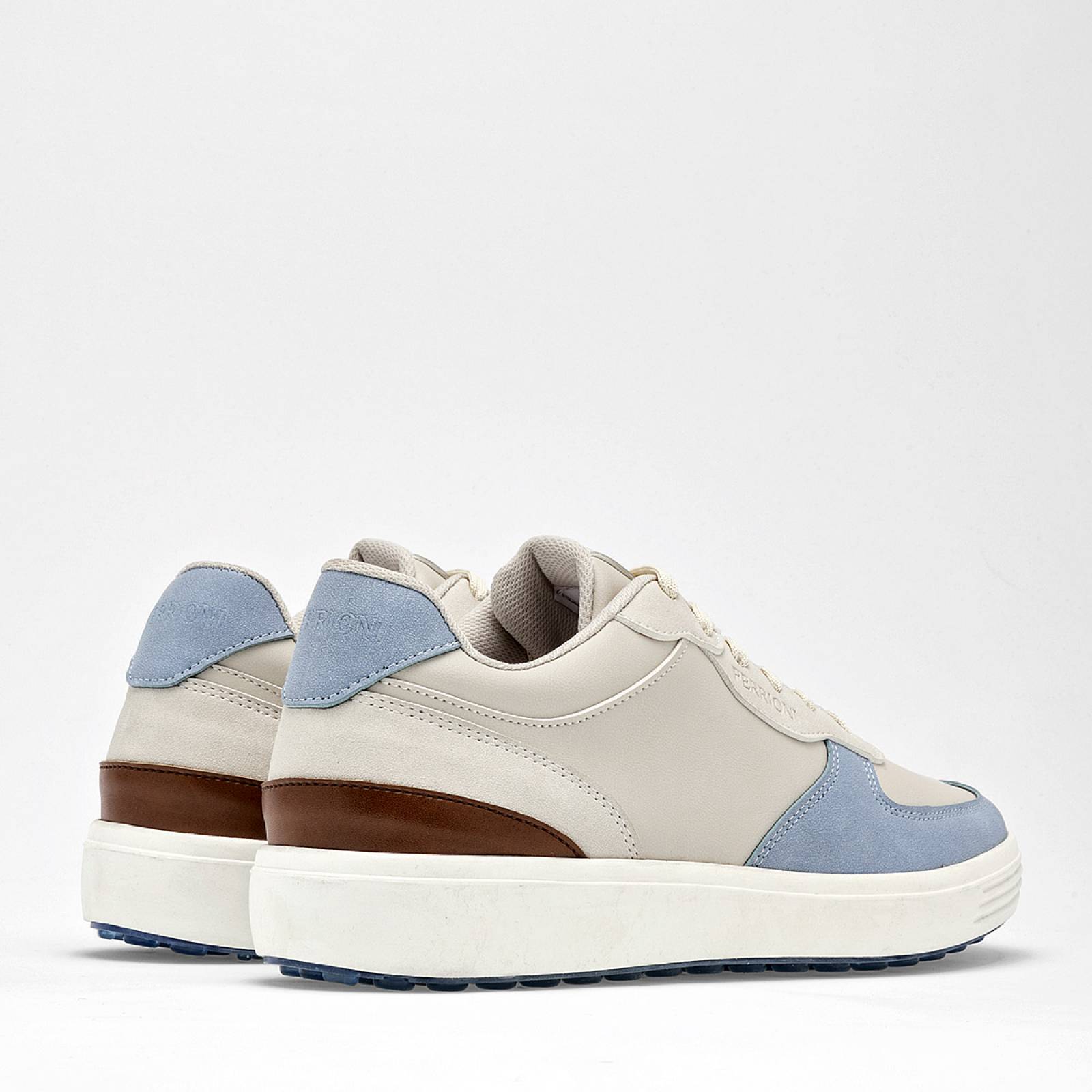 Ferrioni Tenis urbano para hombre latte azul cafe Codigo 125135F