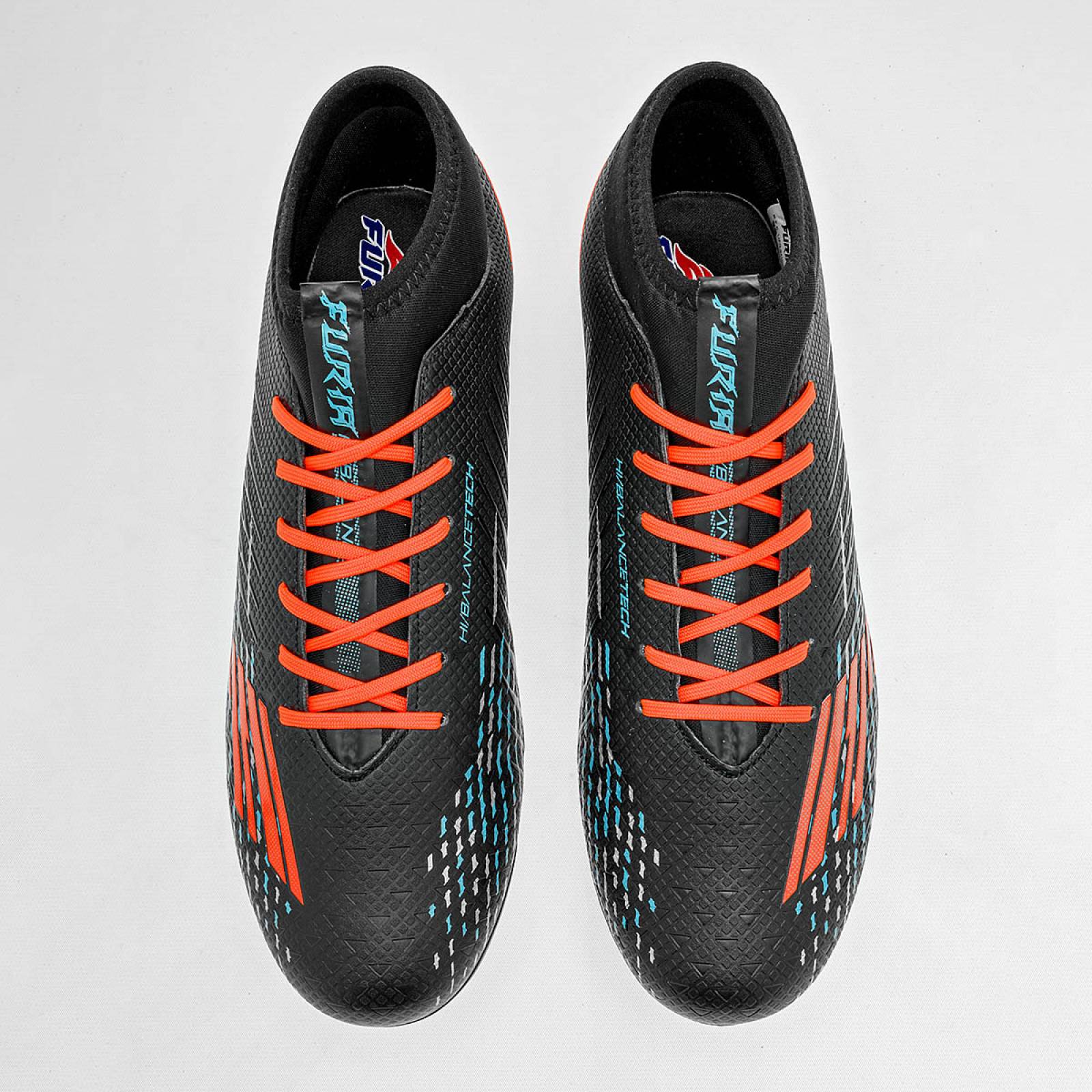 Furia Tenis deportivo para hombre negro naranja Codigo 125180F