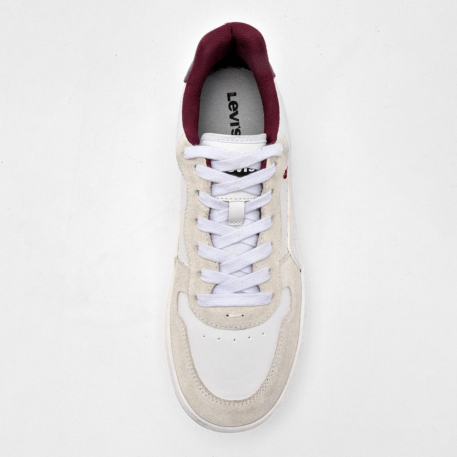 Levis Tenis urbano para hombre blanco beige vino Codigo 126088F