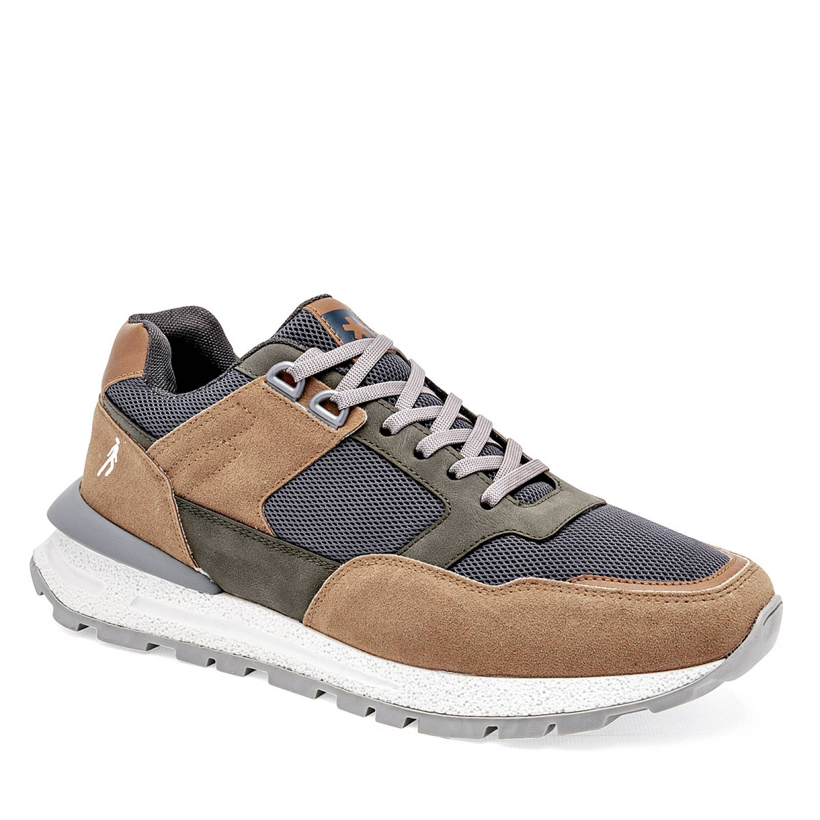 Mora Urban Tenis urbano para hombre gris camel olivo Codigo 126368F