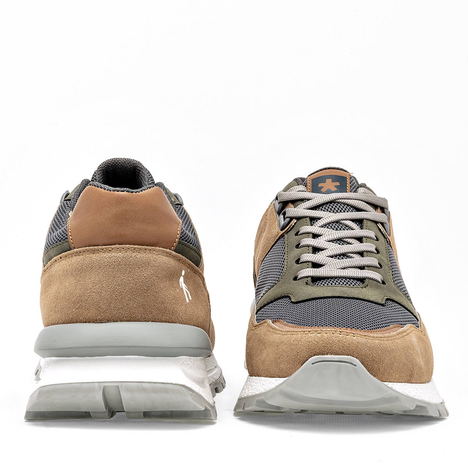 Mora Urban Tenis urbano para hombre gris camel olivo Codigo 126368F