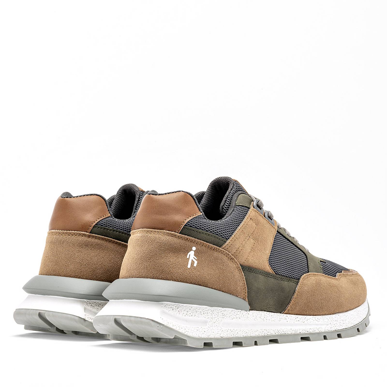 Mora Urban Tenis urbano para hombre gris camel olivo Codigo 126368F