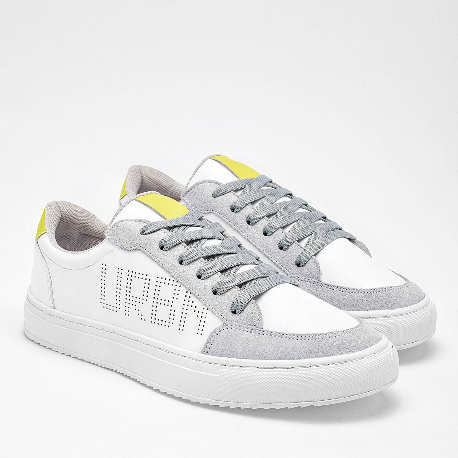 Mora Urban Tenis urbano para hombre blanco gris verde Codigo 125476F