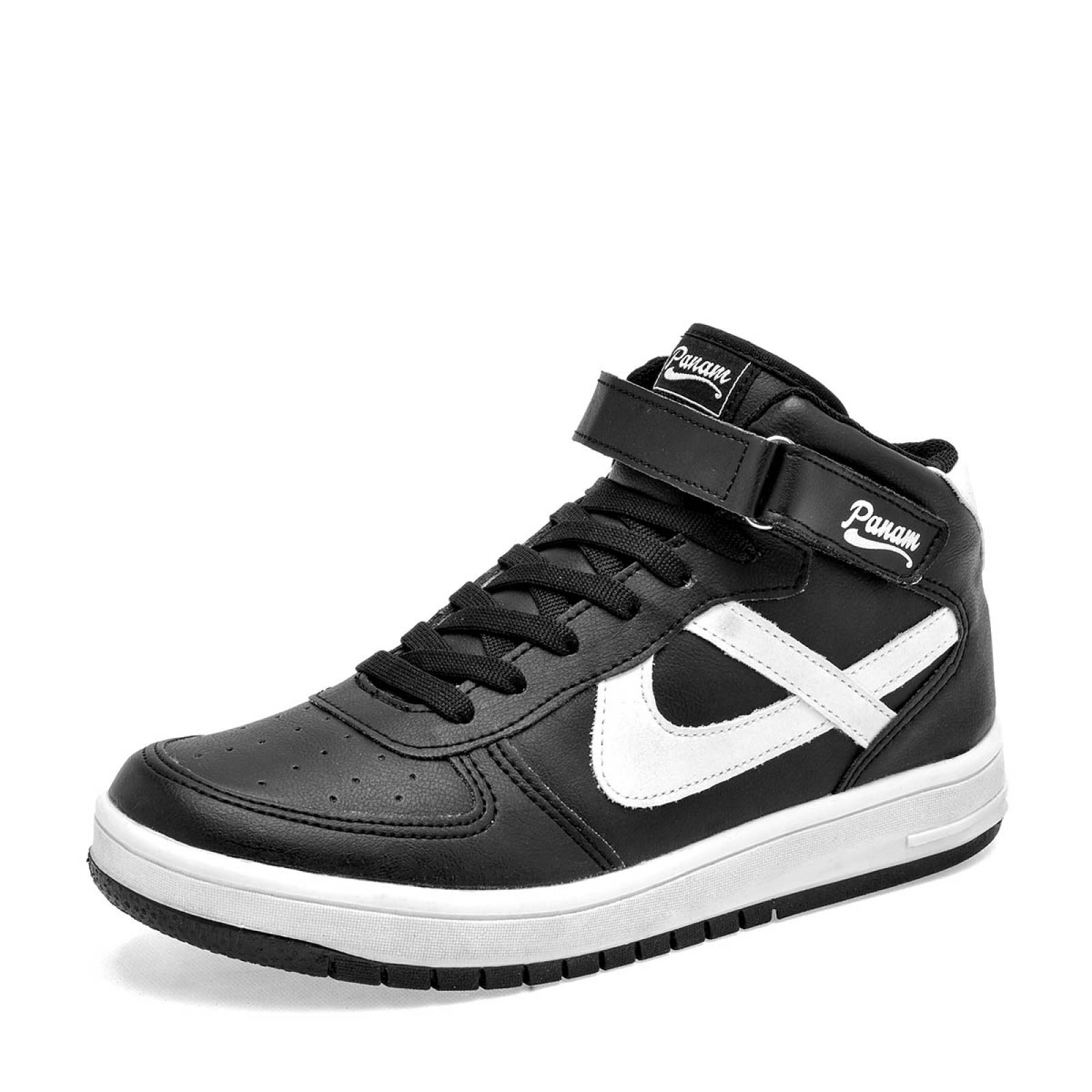 Panam Tenis urbano para hombre negro blanco Codigo 125609F