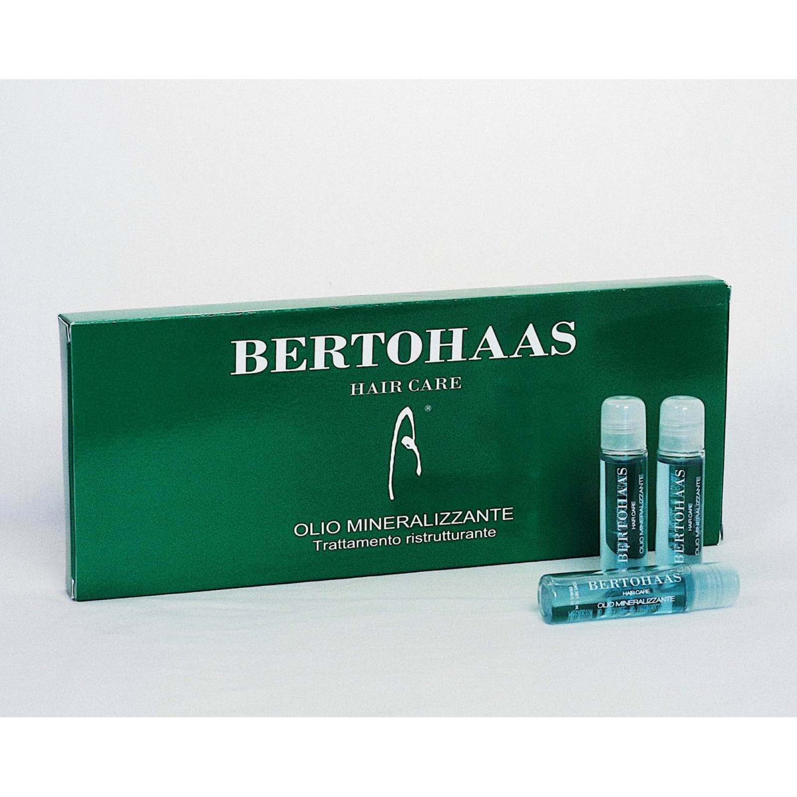 Ampolletas de Aceite Mineralizante Bertohaas , Tratamiento Reestructurante para cabello, Paquete de 12 ampolletas con 12 ml c/u