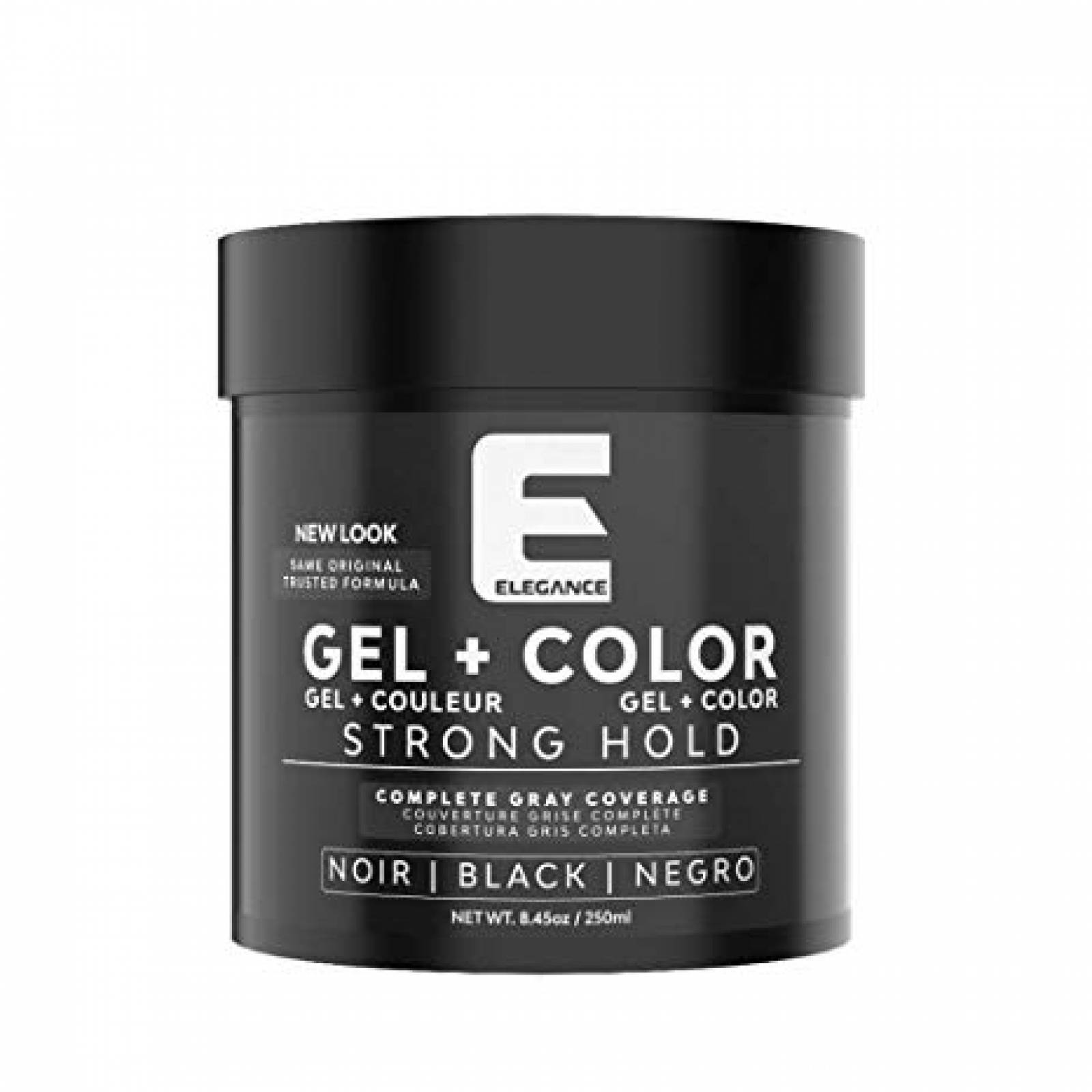 Gel con Colorante Negro Elegance 250 ml, Gel cubre canas, Gel de fijac