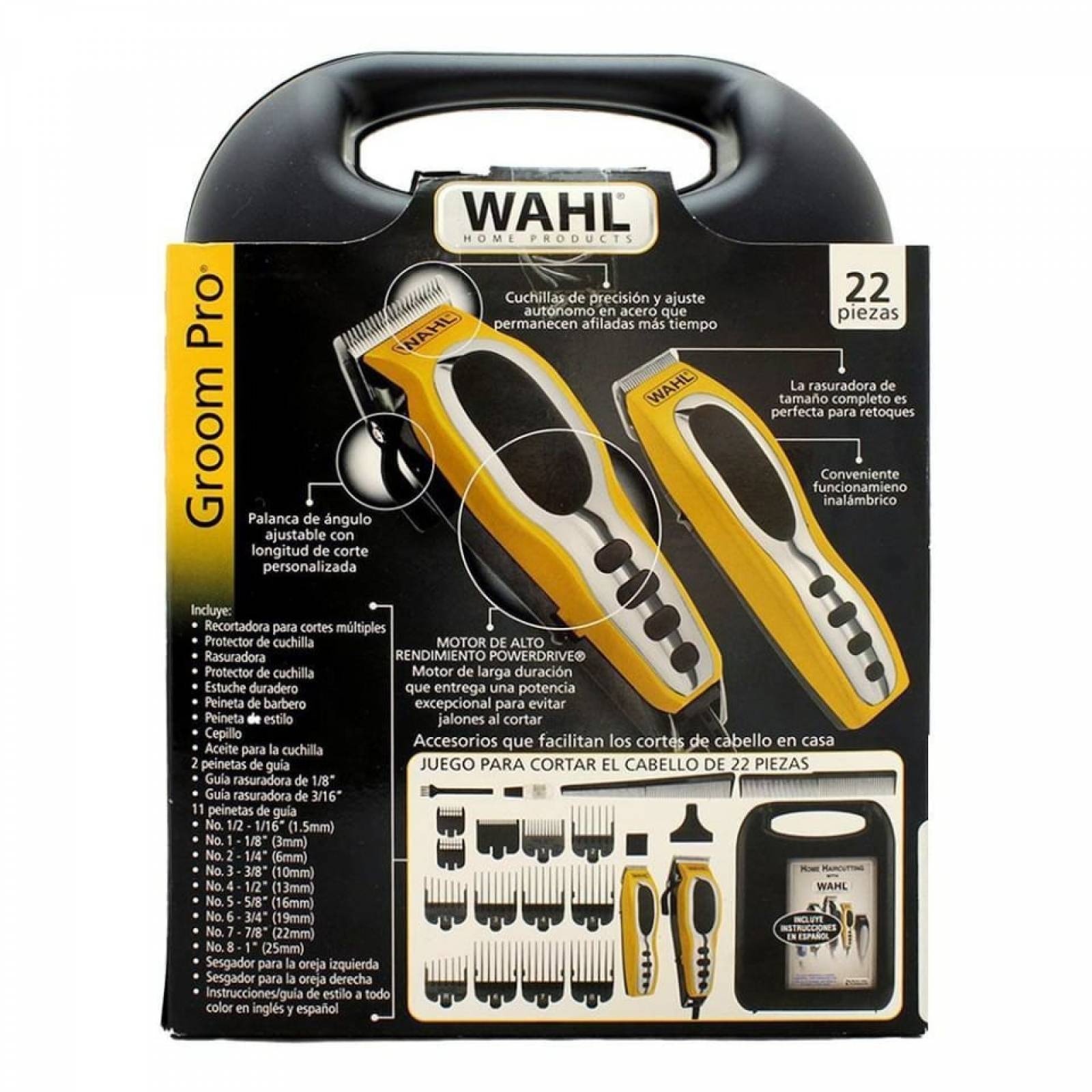 Combo Maquina Cortadora y Rasuradora de barba Clip Groom Pro Wahl 