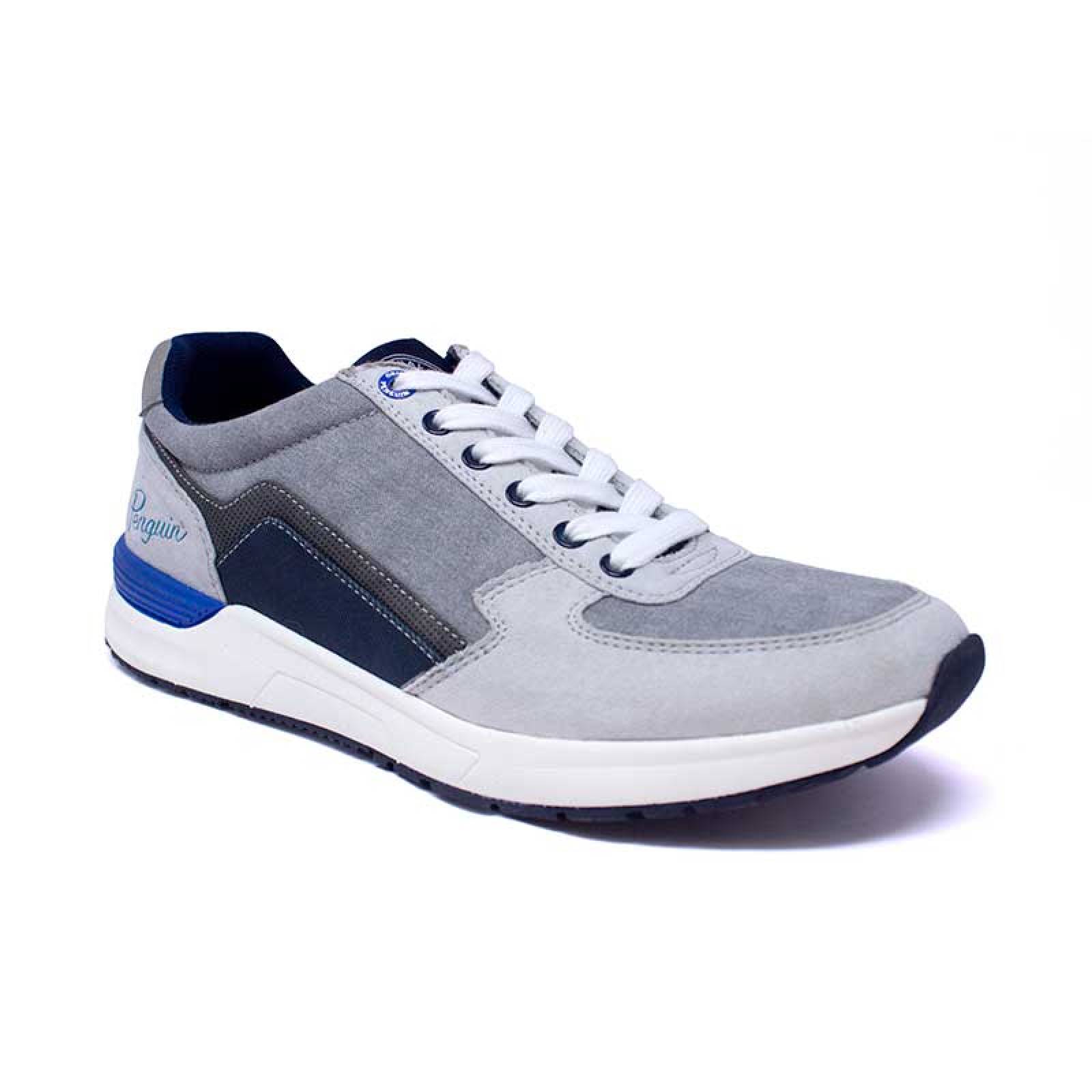Tenis Penguin Hunter Style Gris Para Hombre