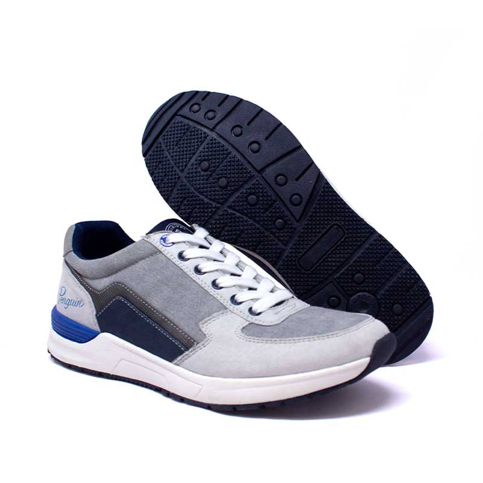 Tenis Penguin Hunter Style Gris Para Hombre