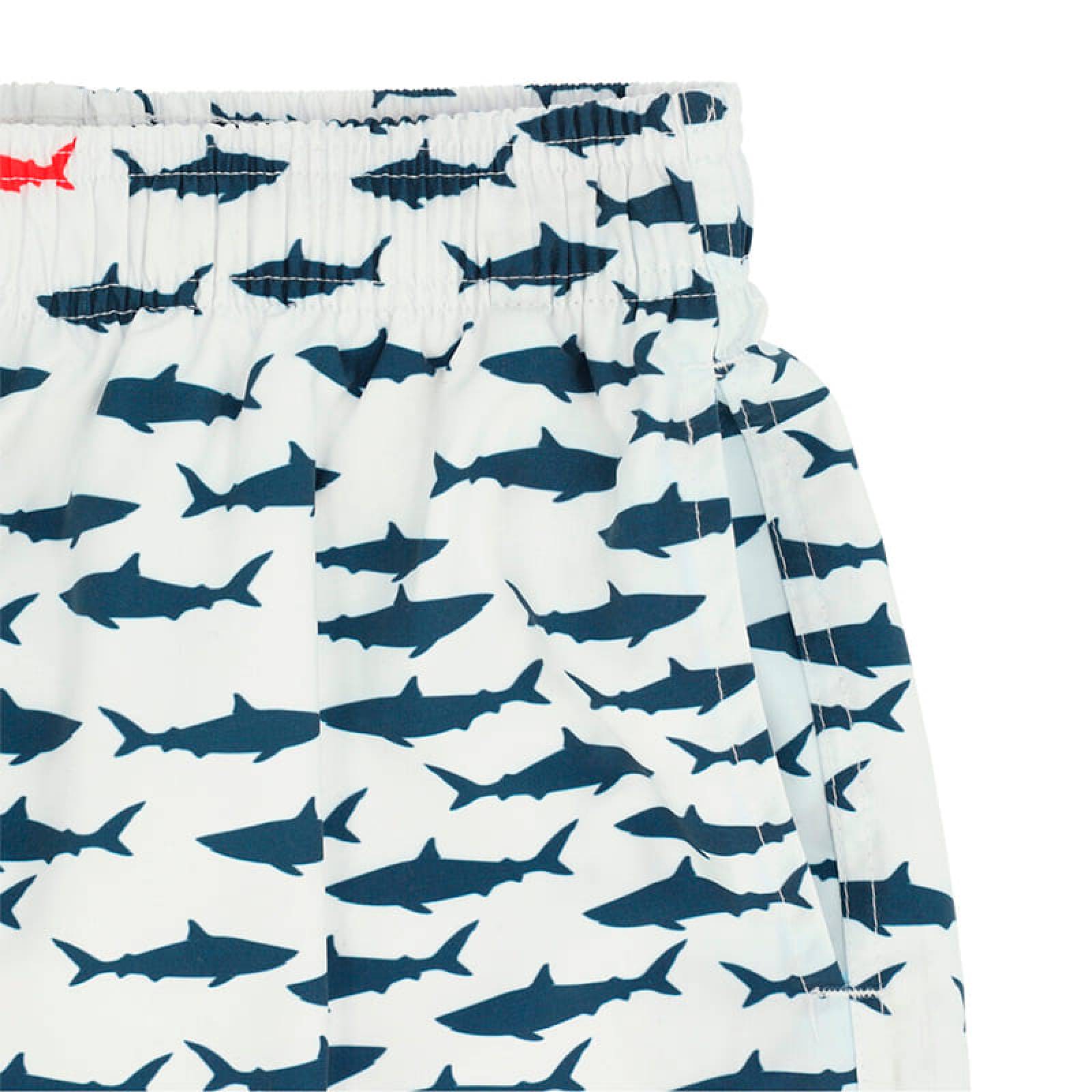 Traje De Baño Wave Motion Tiburon Blanco Para Hombre