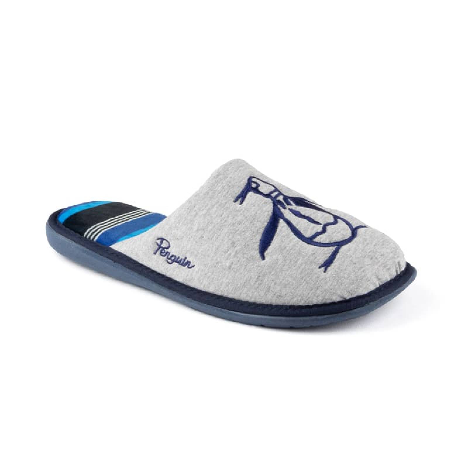 Pantufla Original Penguin Monday Color Gris Para Hombre