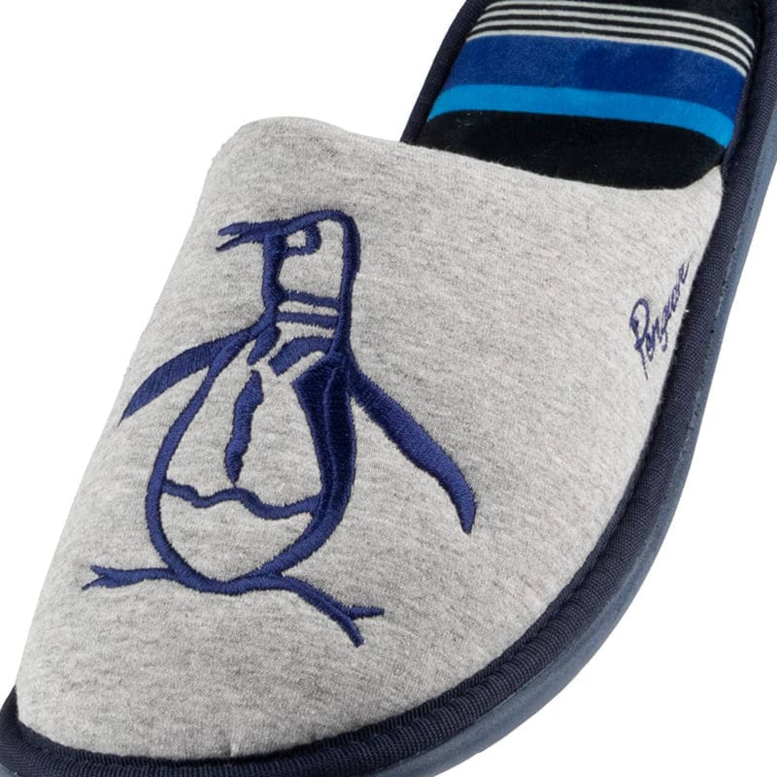 Pantufla Original Penguin Monday Color Gris Para Hombre