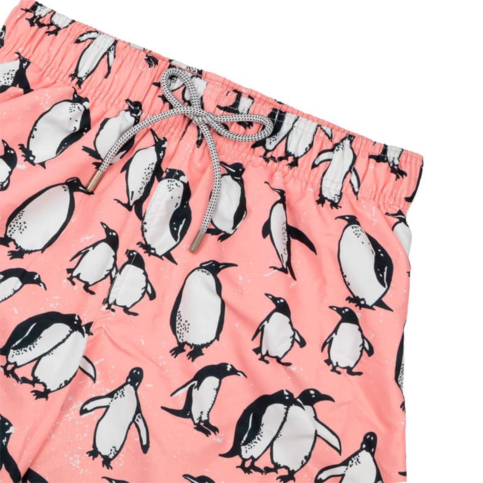 Traje De Baño Wave Motion Pinguinos Peach Para Hombre