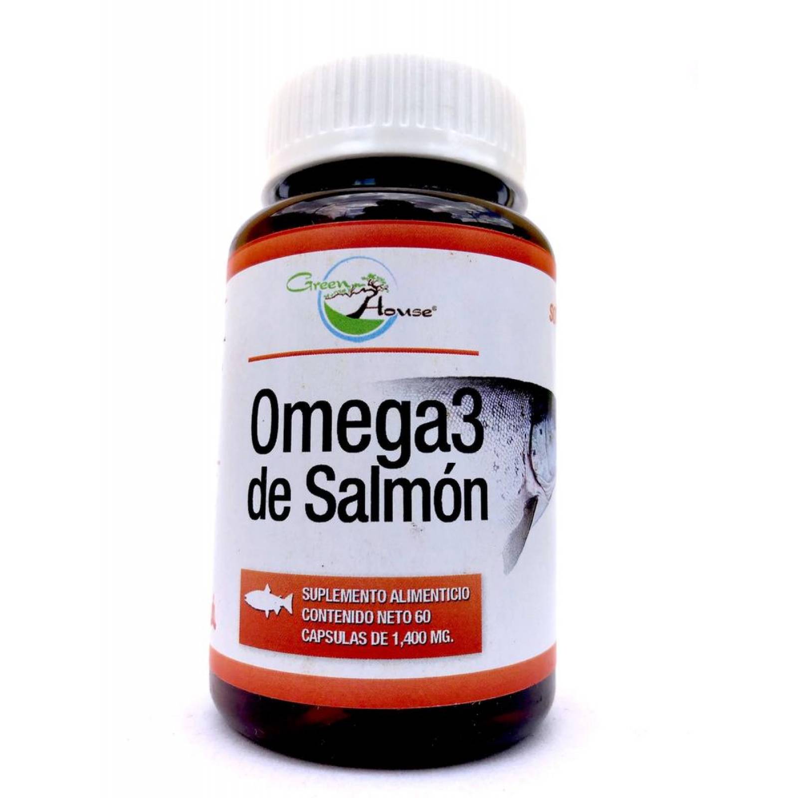 Omega 3 de Salmon 60 caps de 1400 mg Green House. 