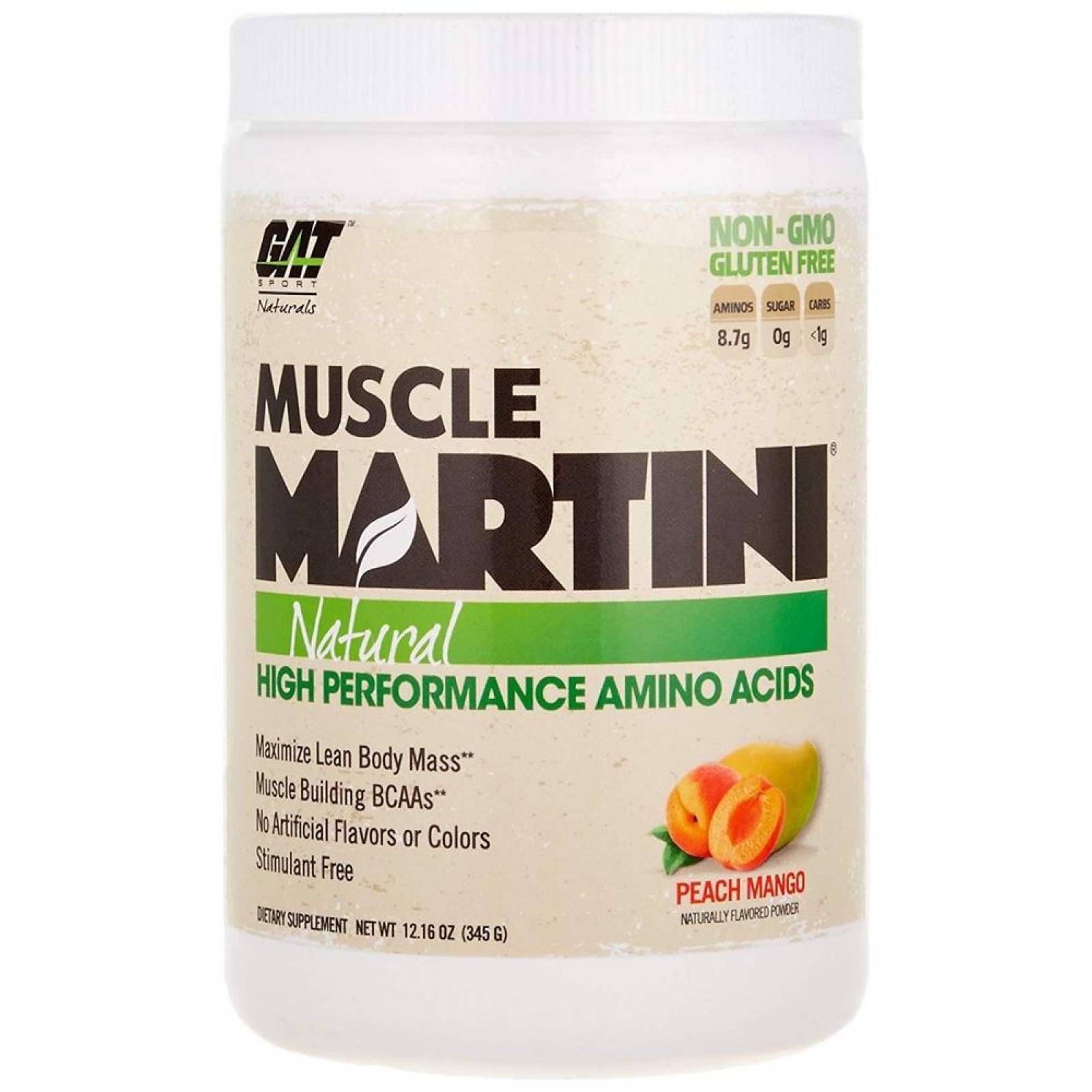 Aminoácidos Muscle Martini 345 grs Peach Mango 30 Serv. GAT. 
