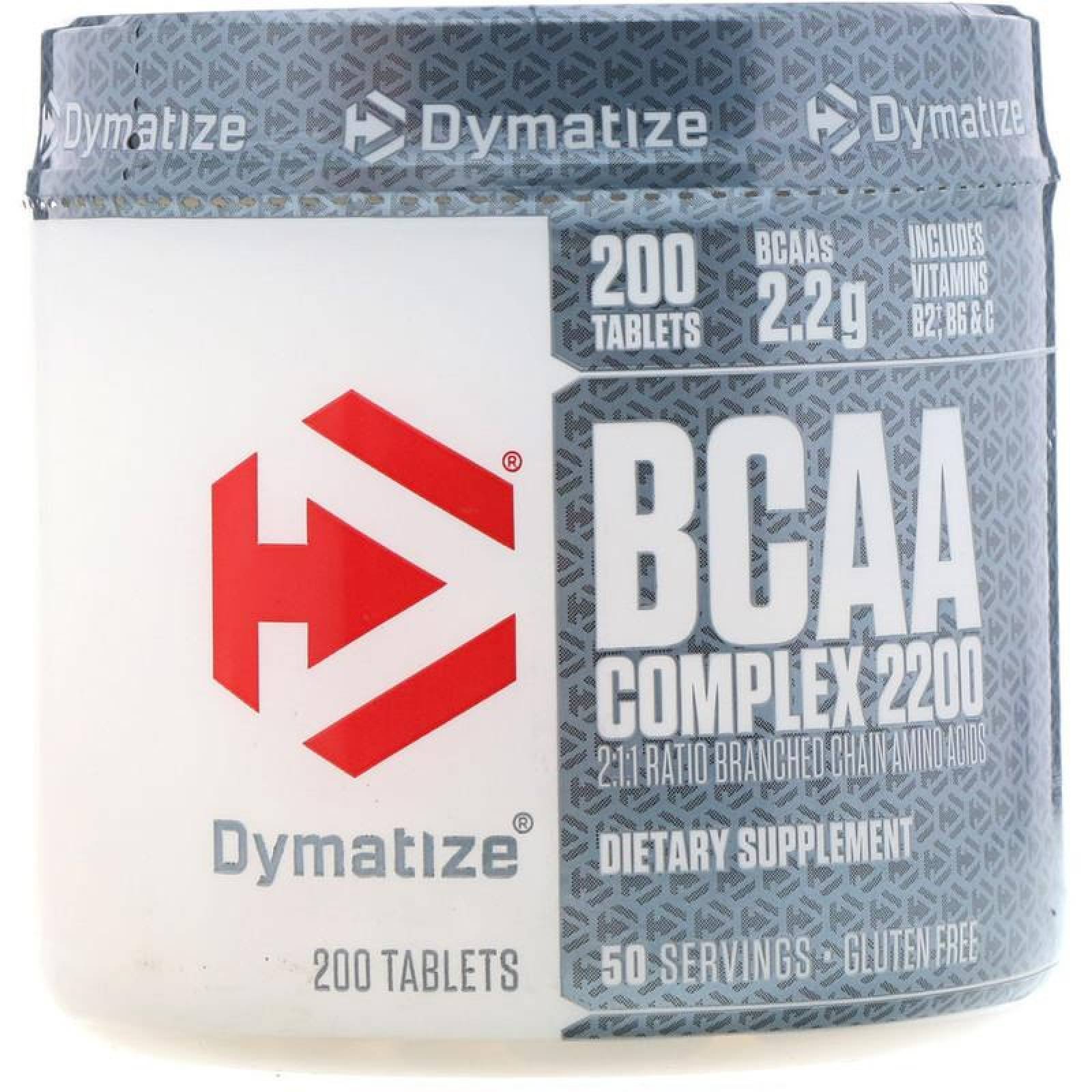 Aminoácidos BCAA Complex 2200 De 200 Caps. Dymatize 