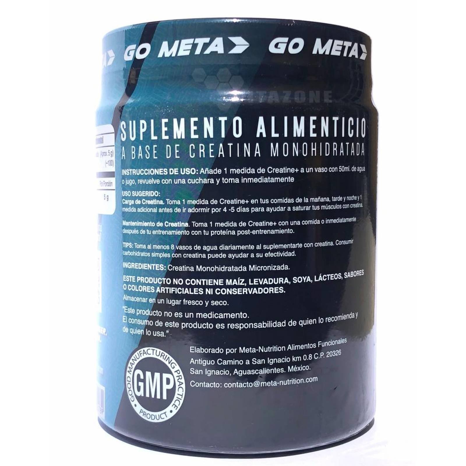 Creatina Monohidrato Meta Nutrition 500 G. 100 Porciones 