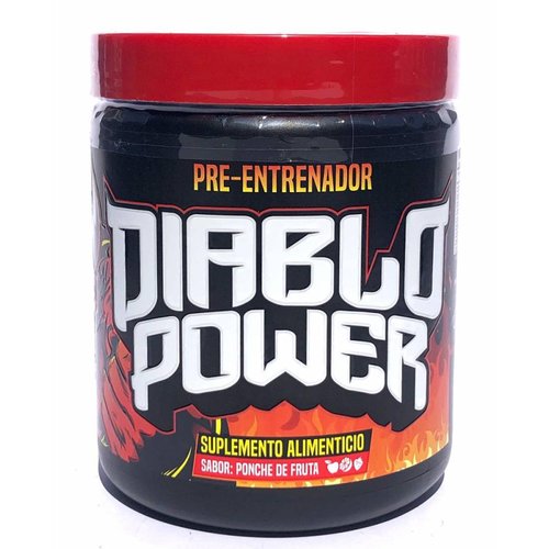 Pre-entreno Diablo Power  192 grs Ponche Frutas 30 serv. 