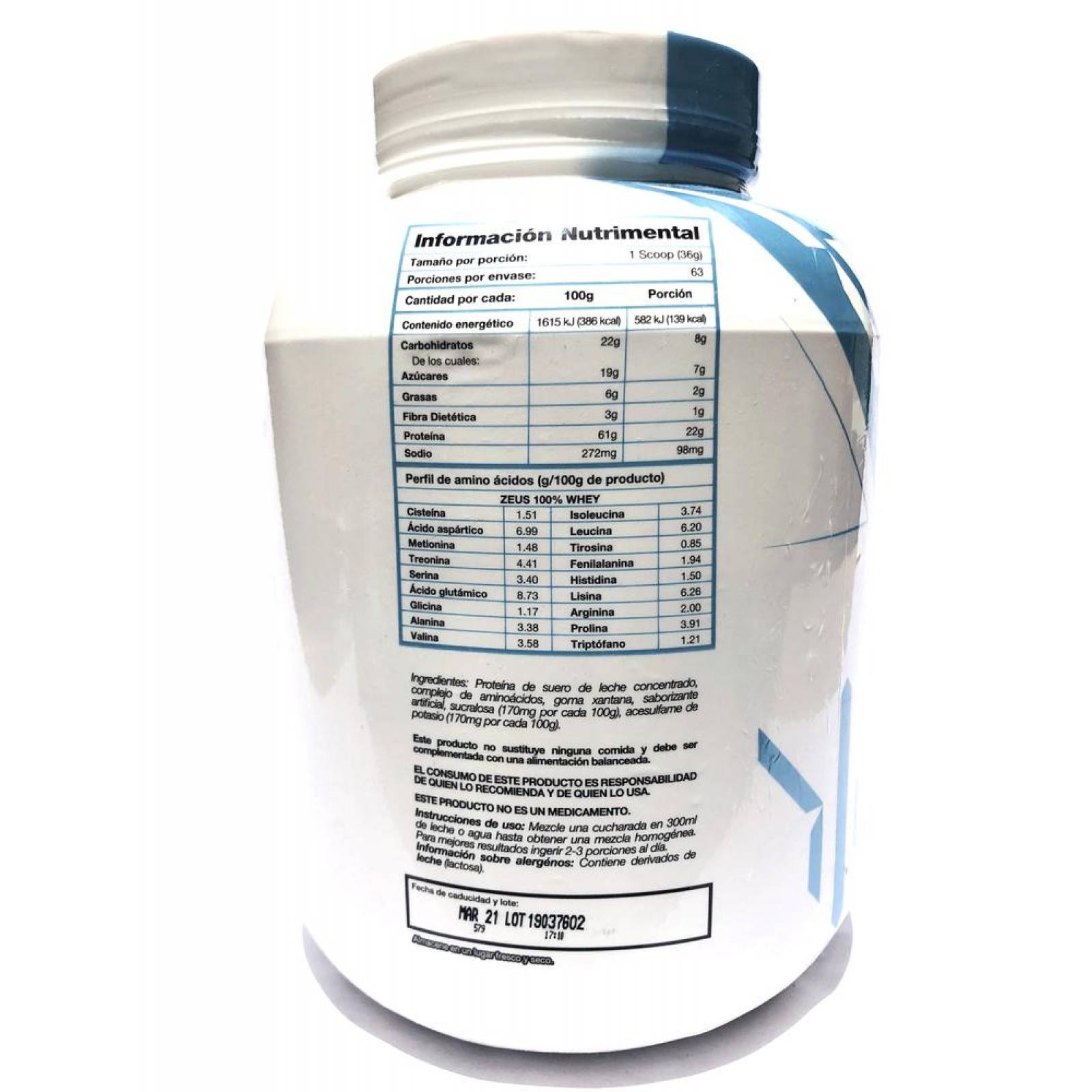 Proteína Olimpo Zeus 100% Whey Chocolate 5 lbs MDN 