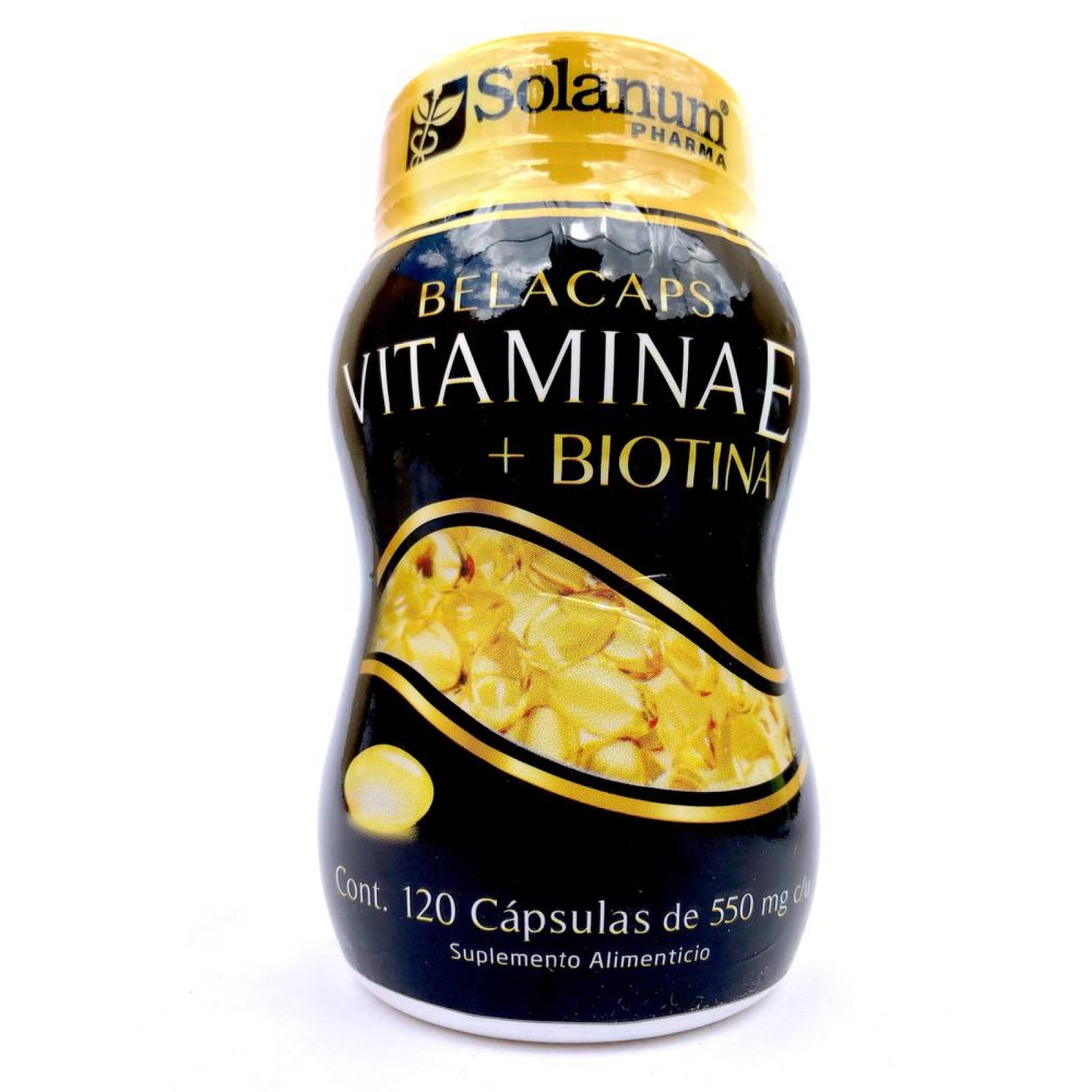 Biotina Con Vitamina E 120 Cápsulas De 550 Mg Solanum. 