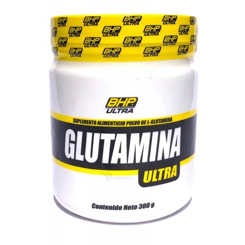 Glutamina Ultra 300 grs sin sabor BHP Ultra. 