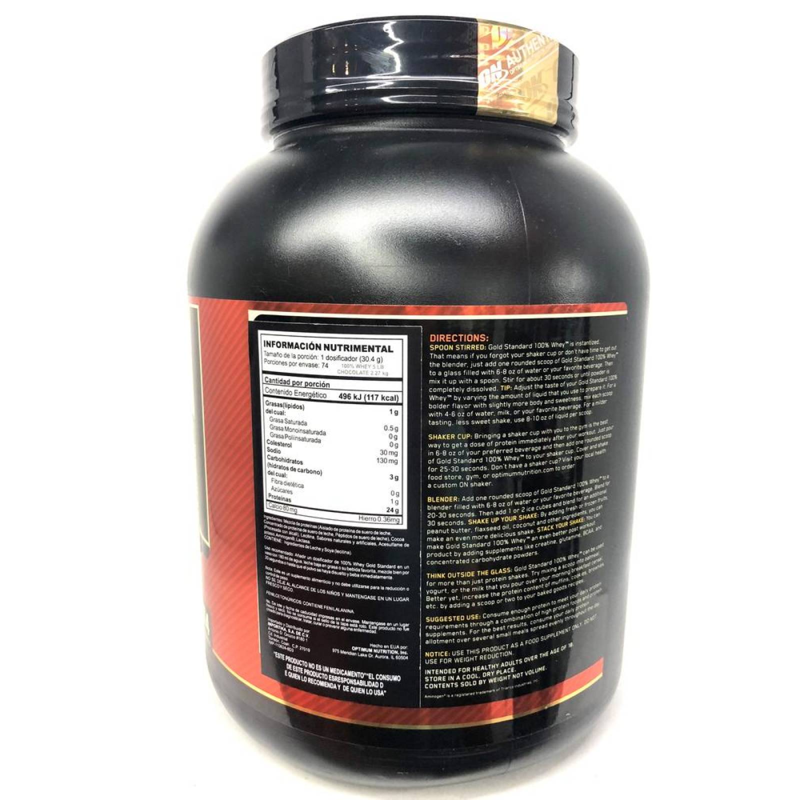 Proteína Gold Standard 100 Whey 5 Lbs Chocolate Optimum Nutrition 5856