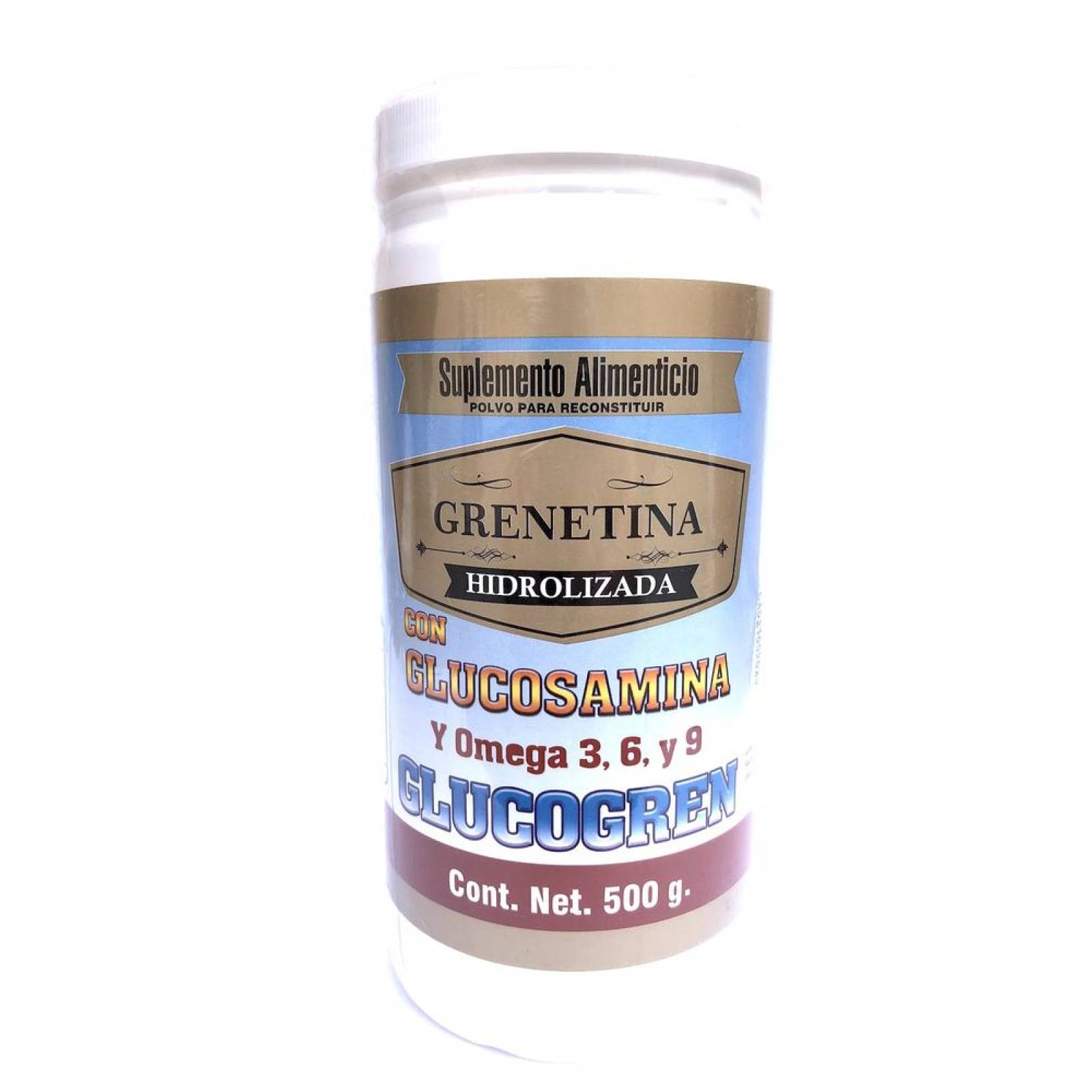Grenetina Hidrolizada con Glucosamina y Omega 3,6 y 9 500 Grs Pretty Bee. 