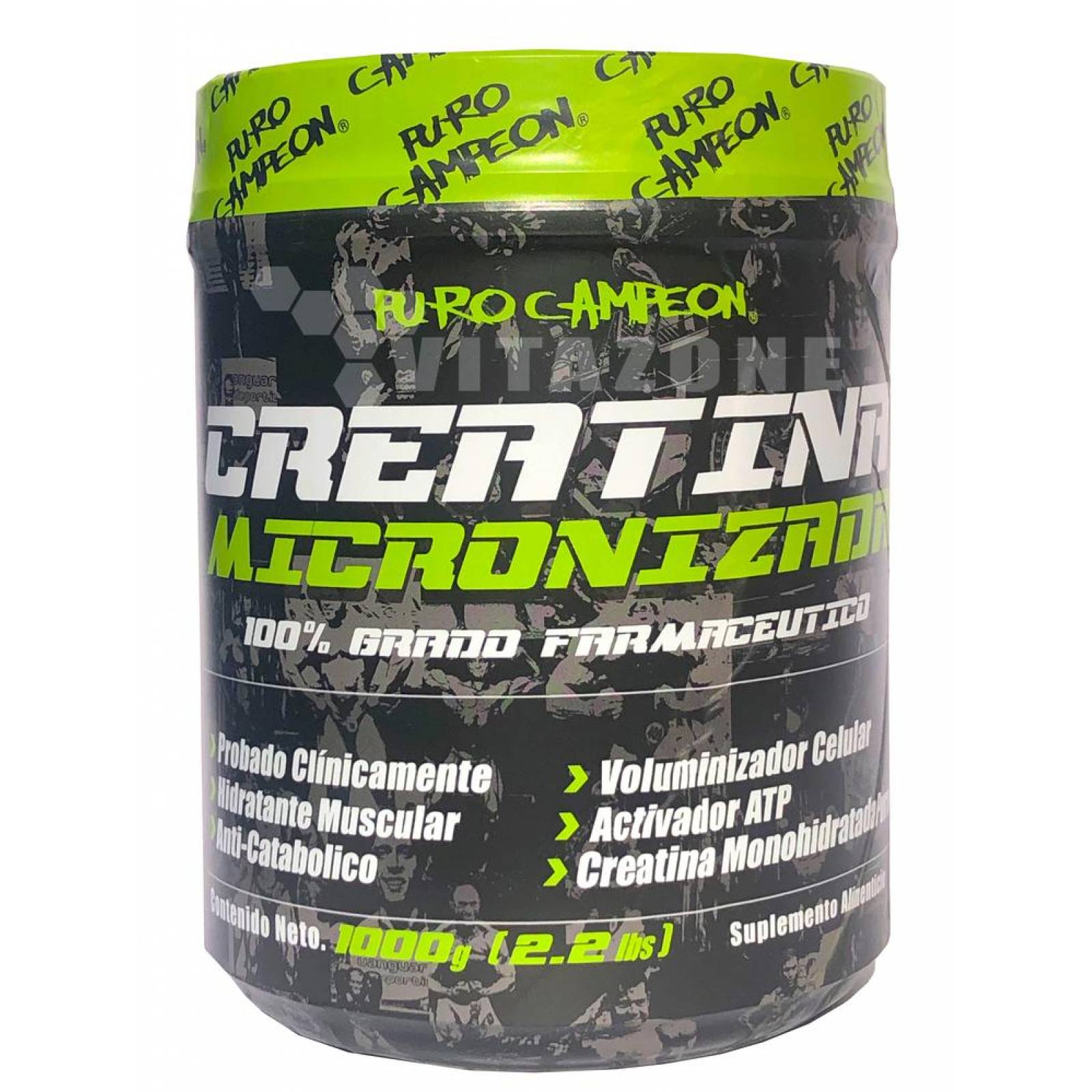 Creatina Micronizada 1 kg sin sabor 200 serv. Puro Campeón 