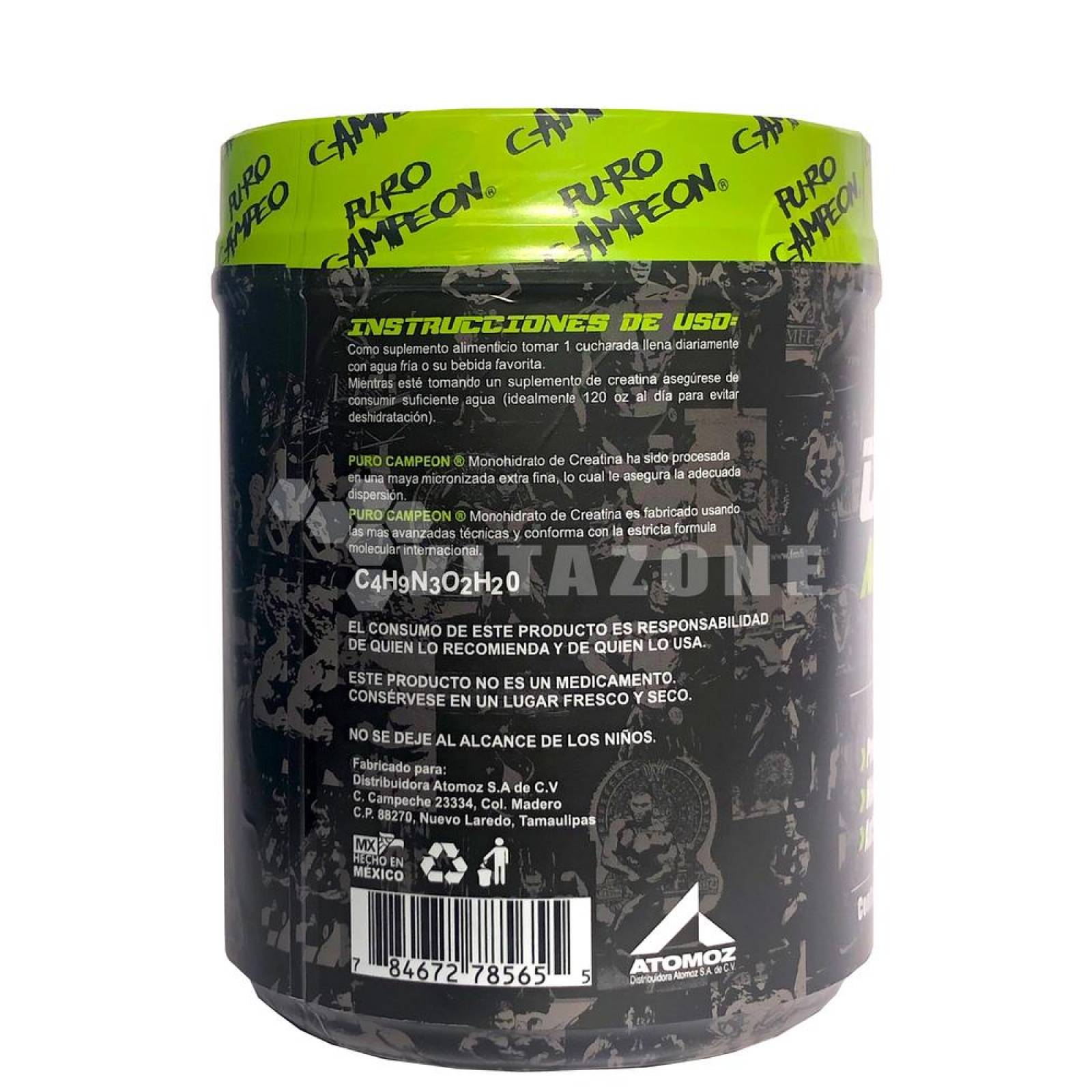 Creatina Micronizada 1 kg sin sabor 200 serv. Puro Campeón 
