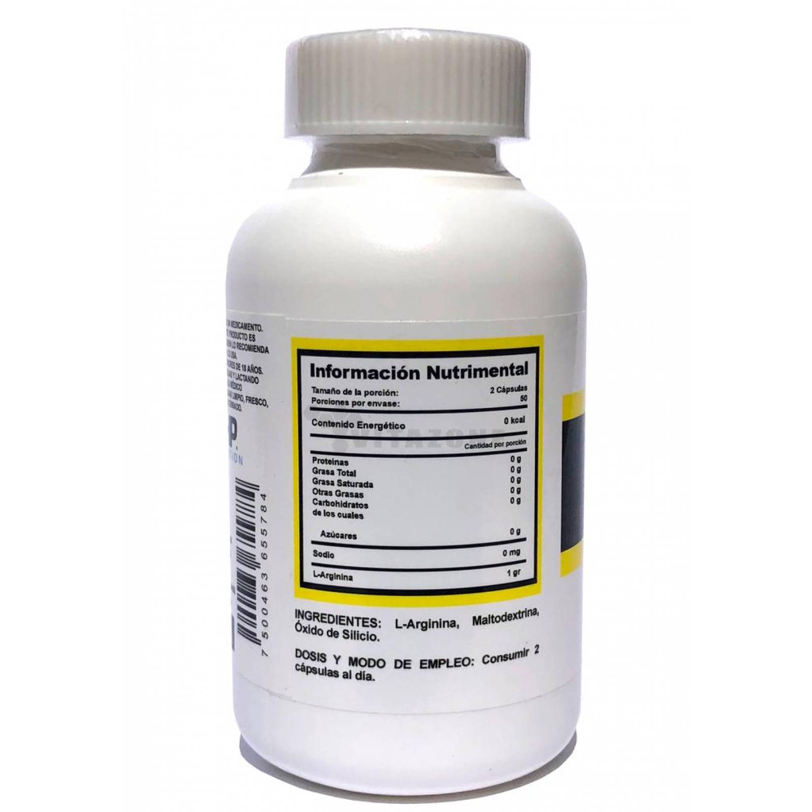 Aminoácido Arginina 100 cápsulas 1 gr BHP Ultra 