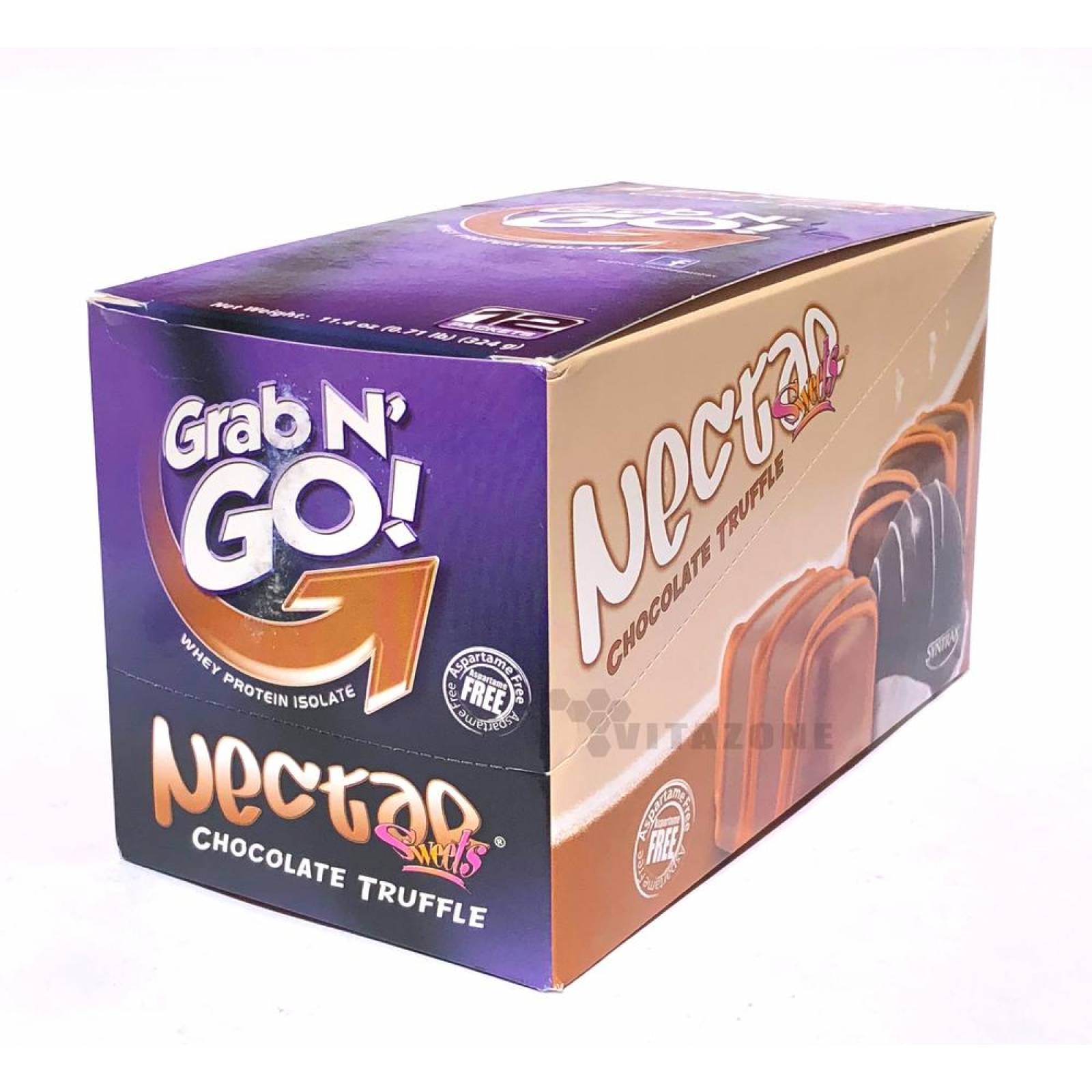 Proteína Nectar Grab N' Go Chocolate 12 packs Syntrax 