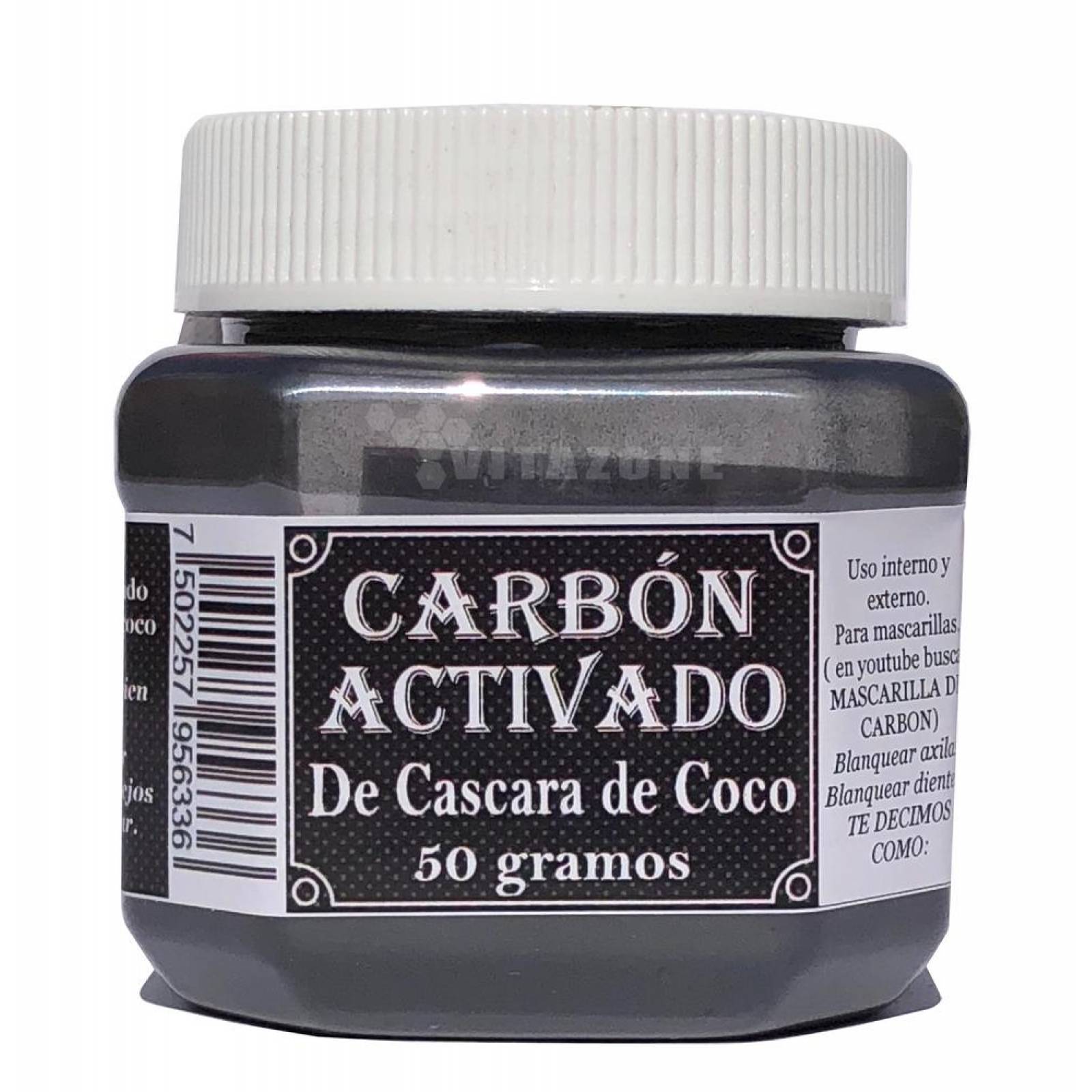 Carbón Activado de Coco en polvo 50 g 3 Generaciones