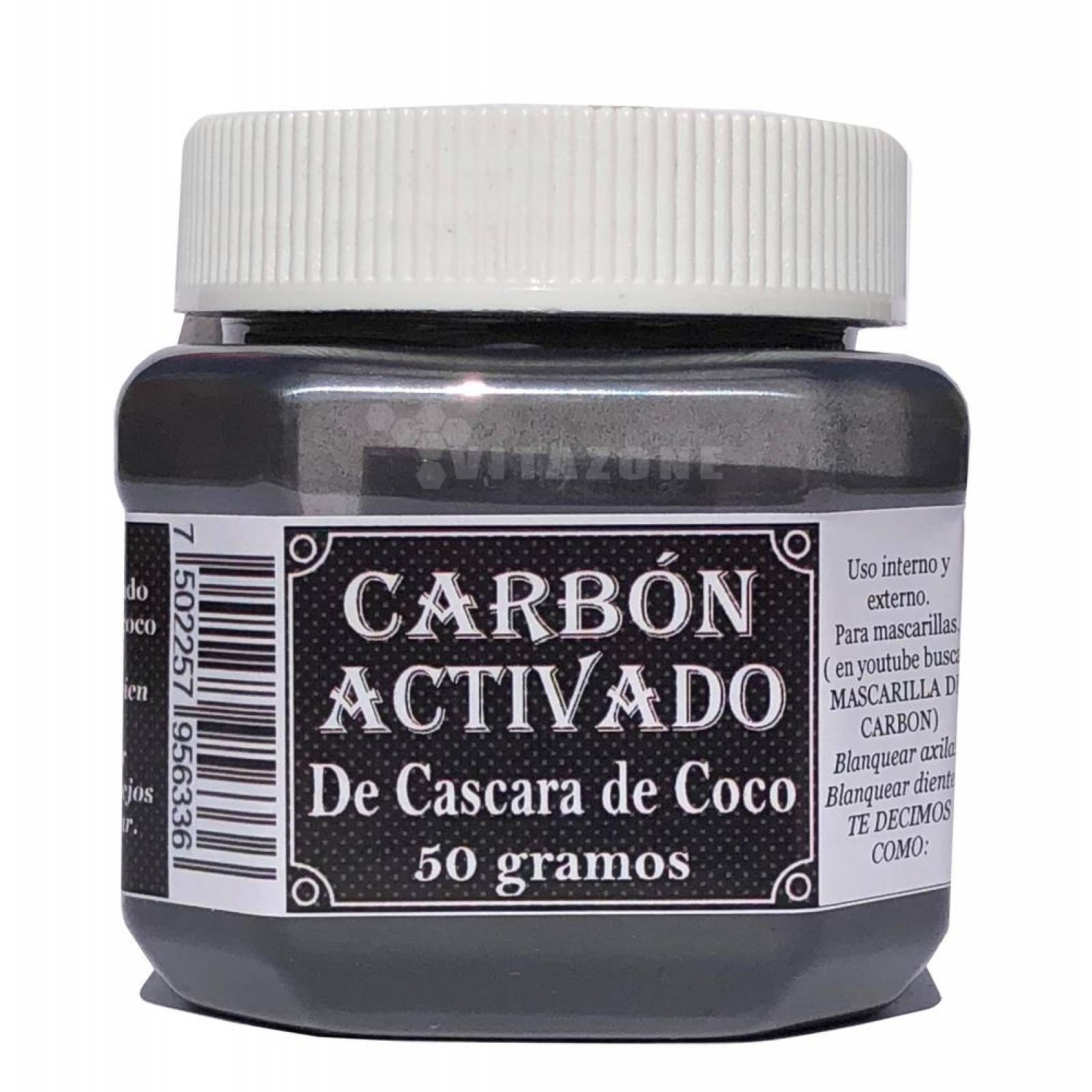 Carbón Activado de Coco en polvo 50 g 3 Generaciones 