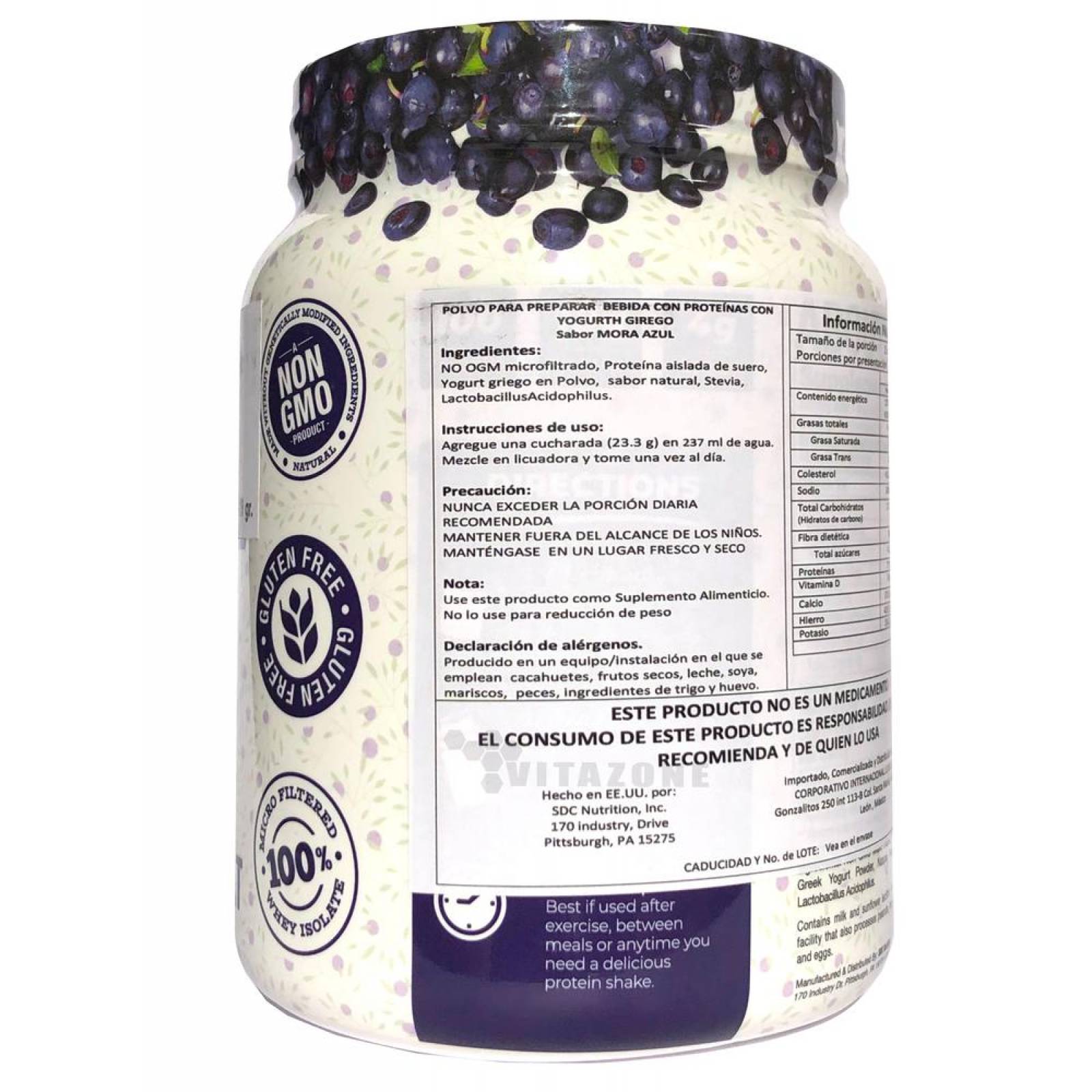 Proteína + Yogurt Griego Blueberry 498 gr About Time 