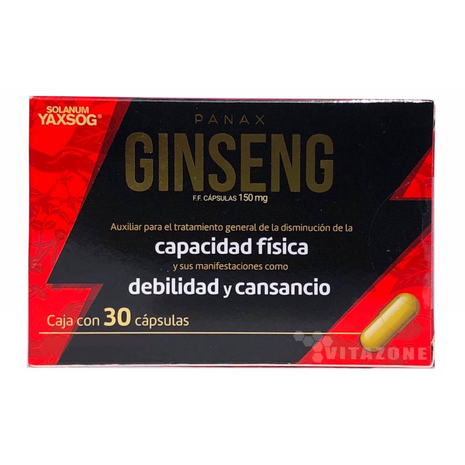 Ginseng Panax 30 cápsulas Solanum 