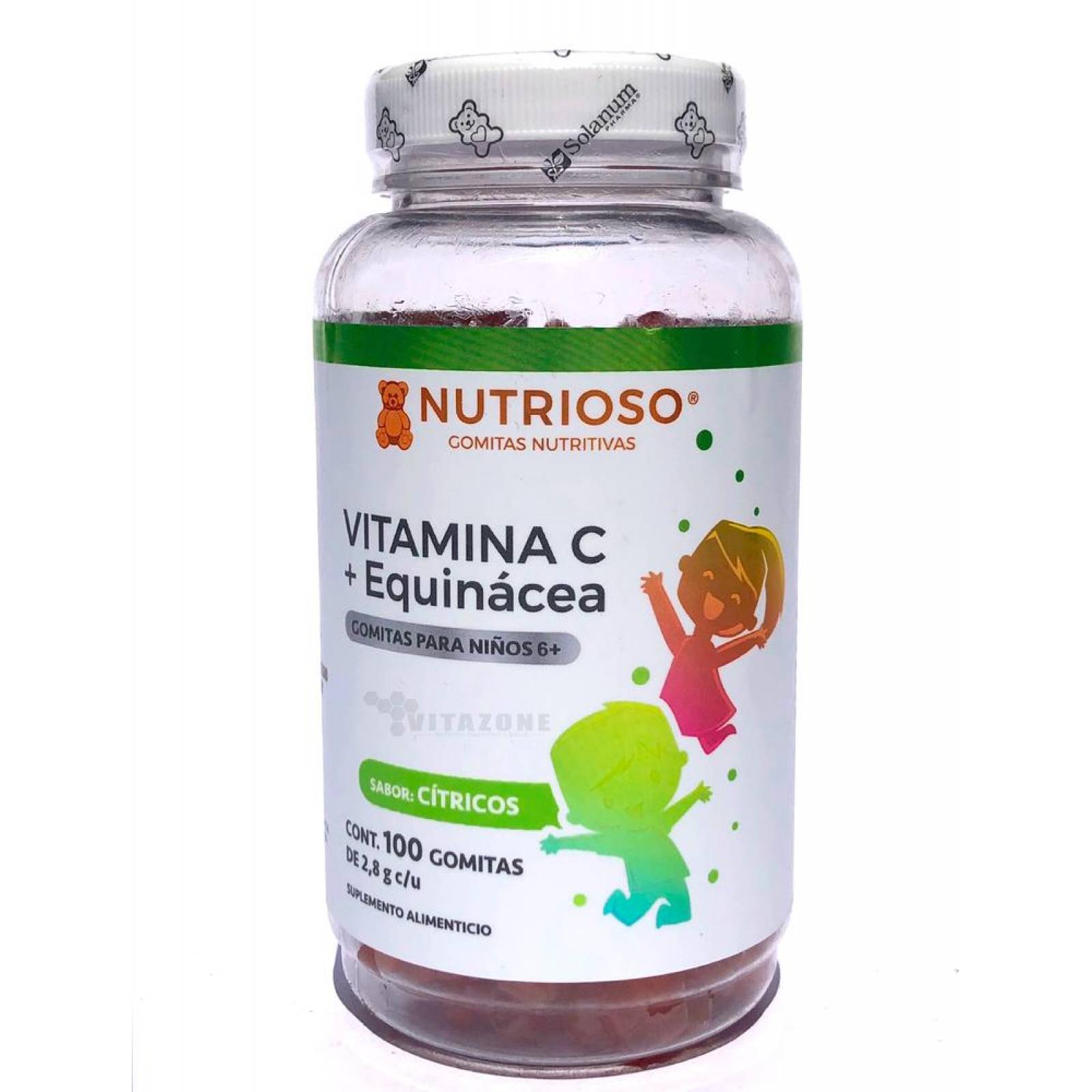 Nutrioso Vitamina C + Equinácea 100 Gomitas para niños. 