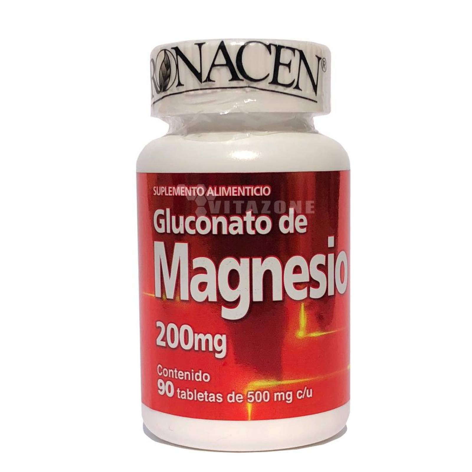 Gluconato de Magnesio 90 tabs 200 mg Pronacen. 