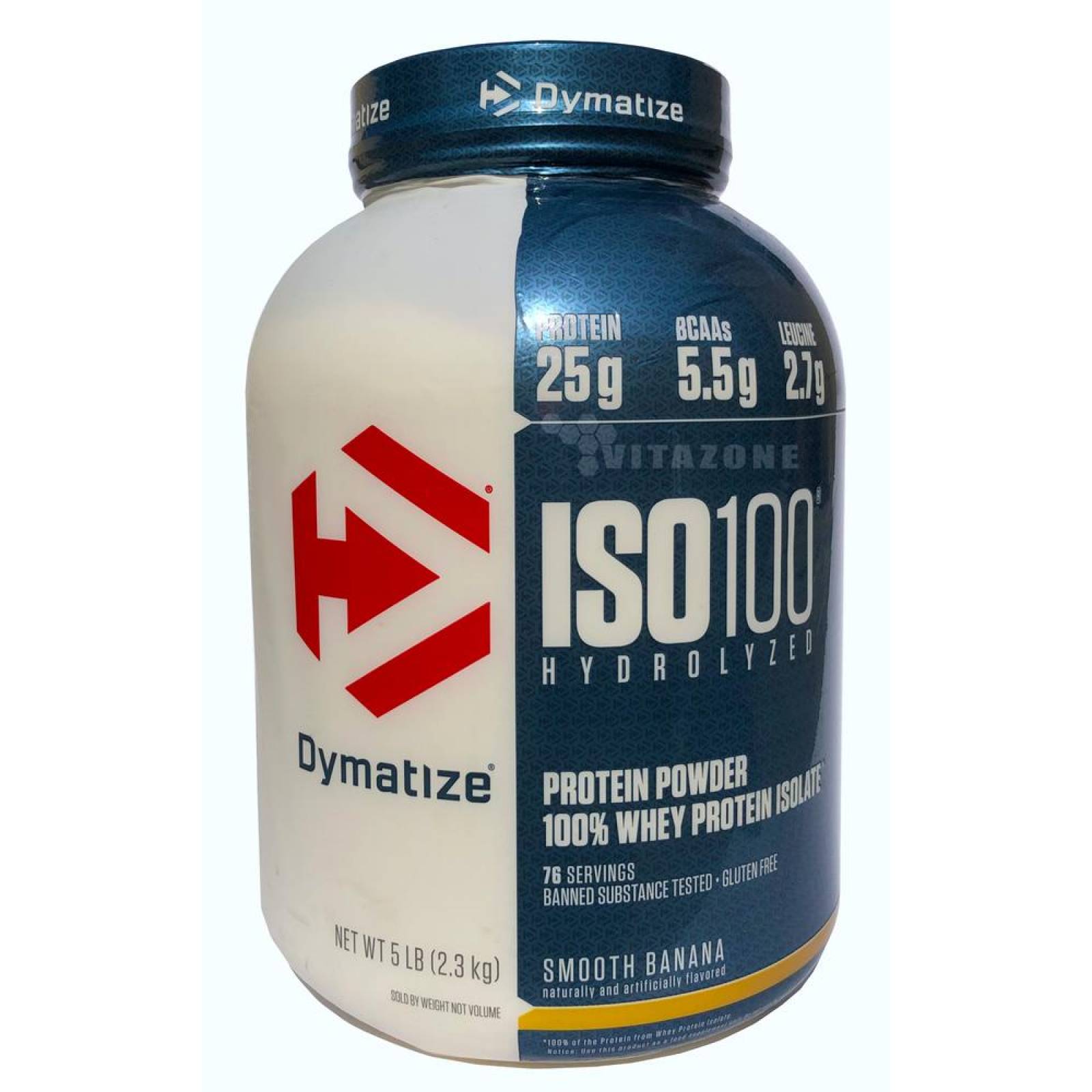 Proteína ISO 100 Hydrolyzed 5 Lbs Banana Dymatize. 