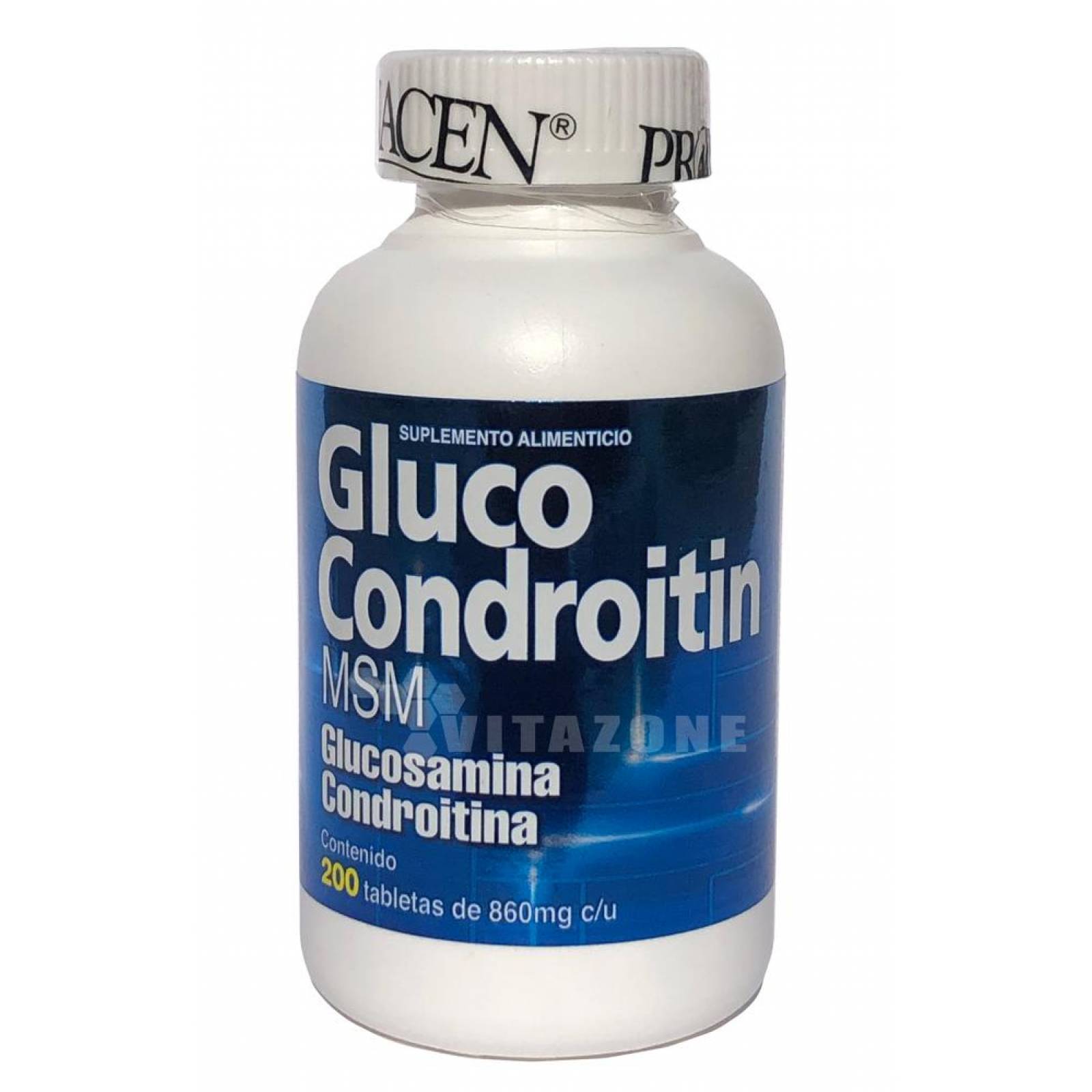 Glucosamina Gluco Condroitin 200 tabletas 860 mg Pronacen 